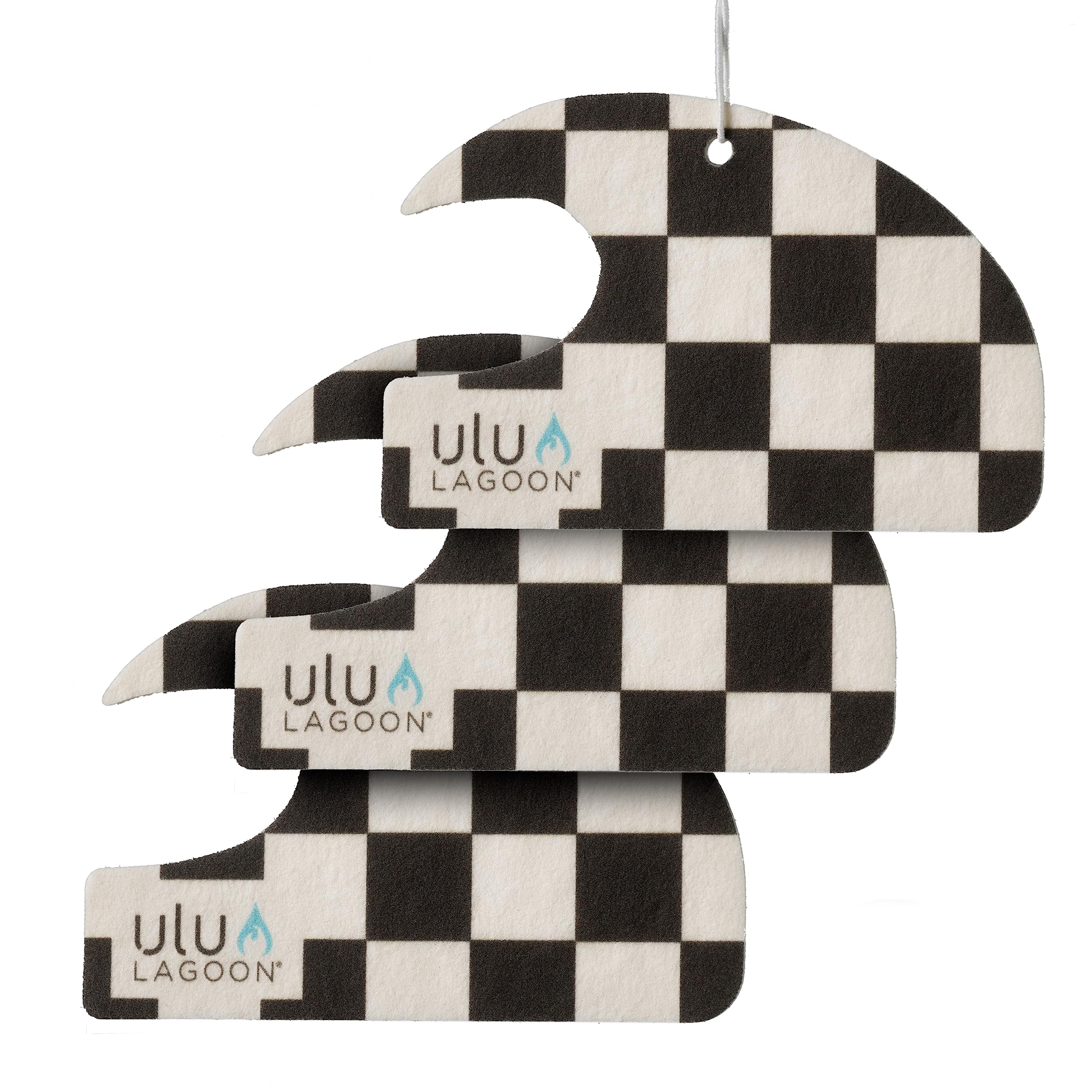 Ulu Lagoon Hanging Car Air Freshener | Tropical Beach Coconut Surf Wax Scent Mini Wave | Long Lasting Car Freshener, Closet And 