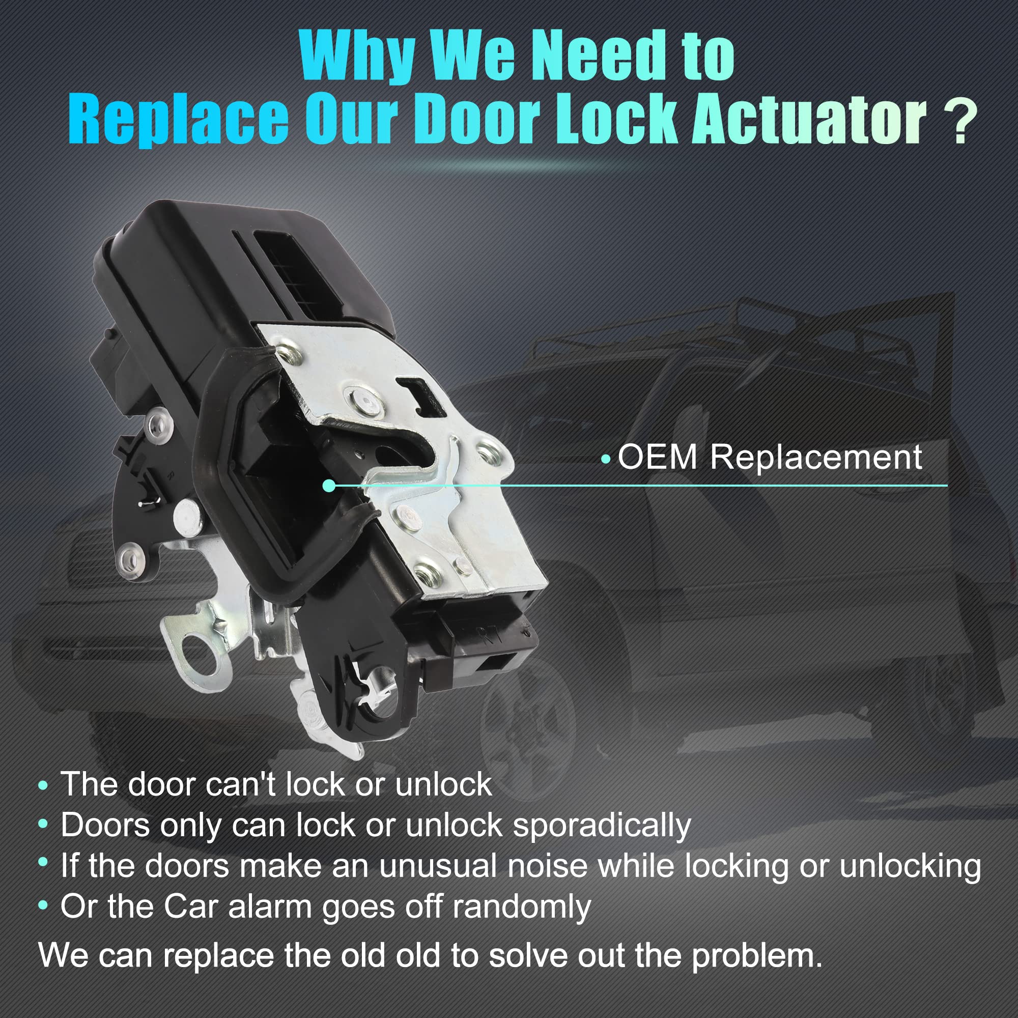X AUTOHAUX Power Door Lock Actuator Motor Front Right Passenger Side for Chevrolet Silverado 1500 2500 for GMC Yukon for Cadilla