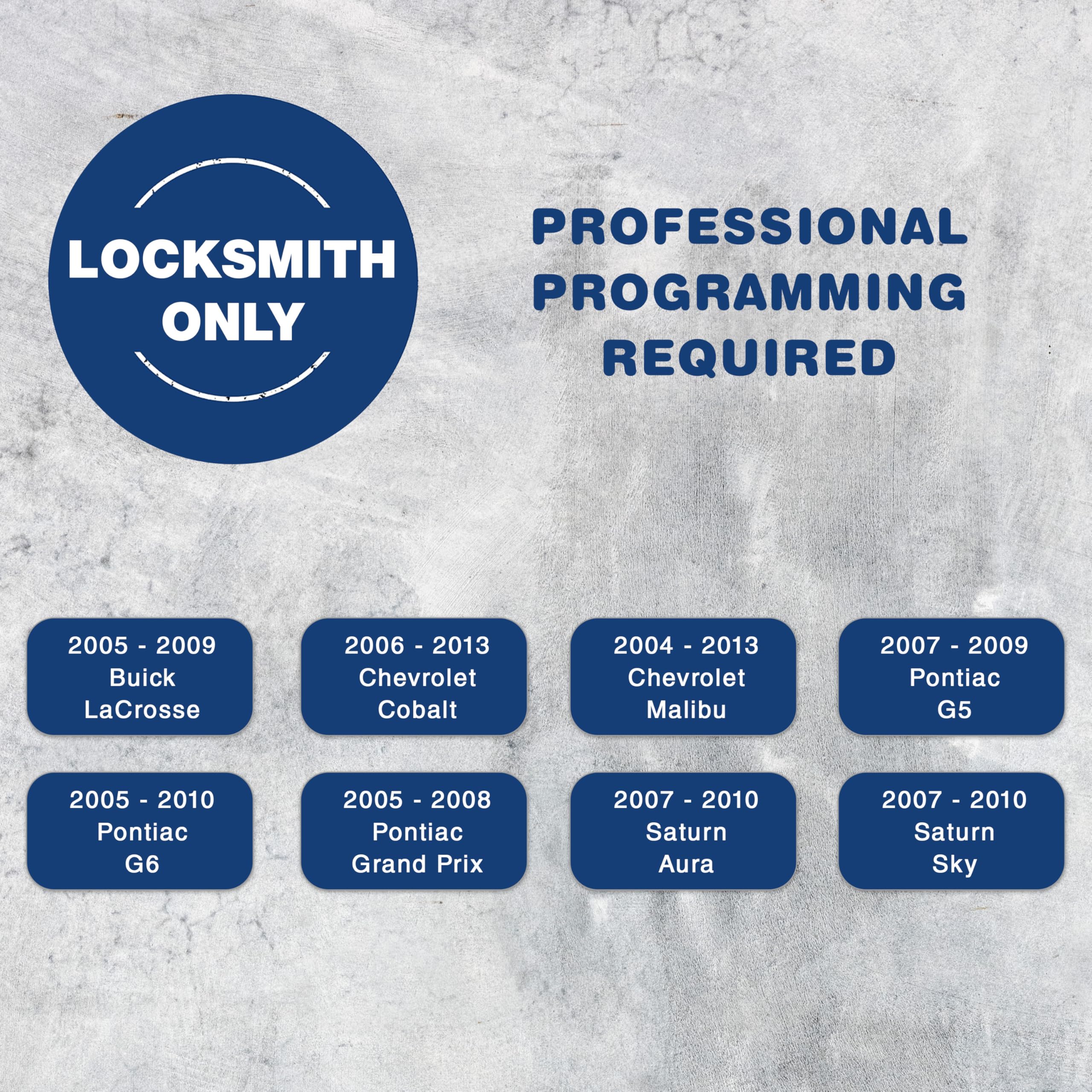 Keylessoption Keyless Entry Remote Start Control Car Key Fob Replacement For 22733524 (Pack Of 2)