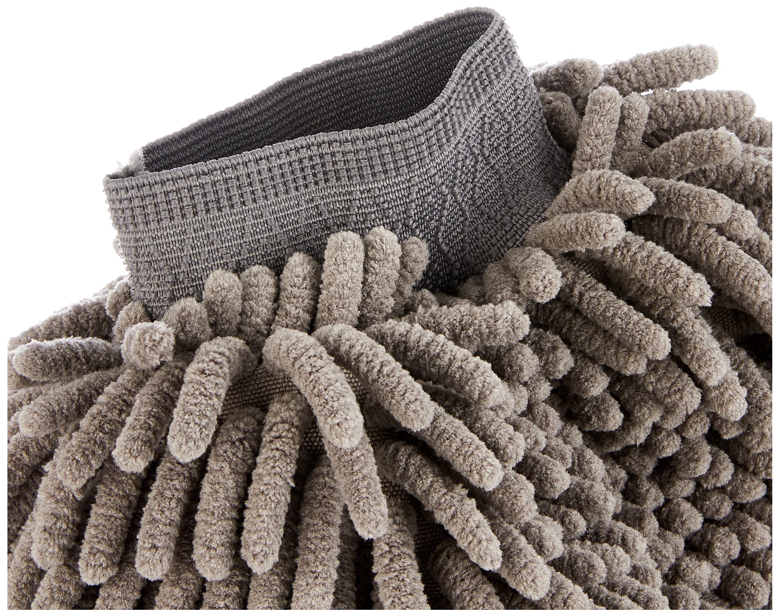 Amazon Basics Absorbent Microfiber Car Wash Drying Mitts, 2 Pack, Gray, 10.44 L X 9.06 W