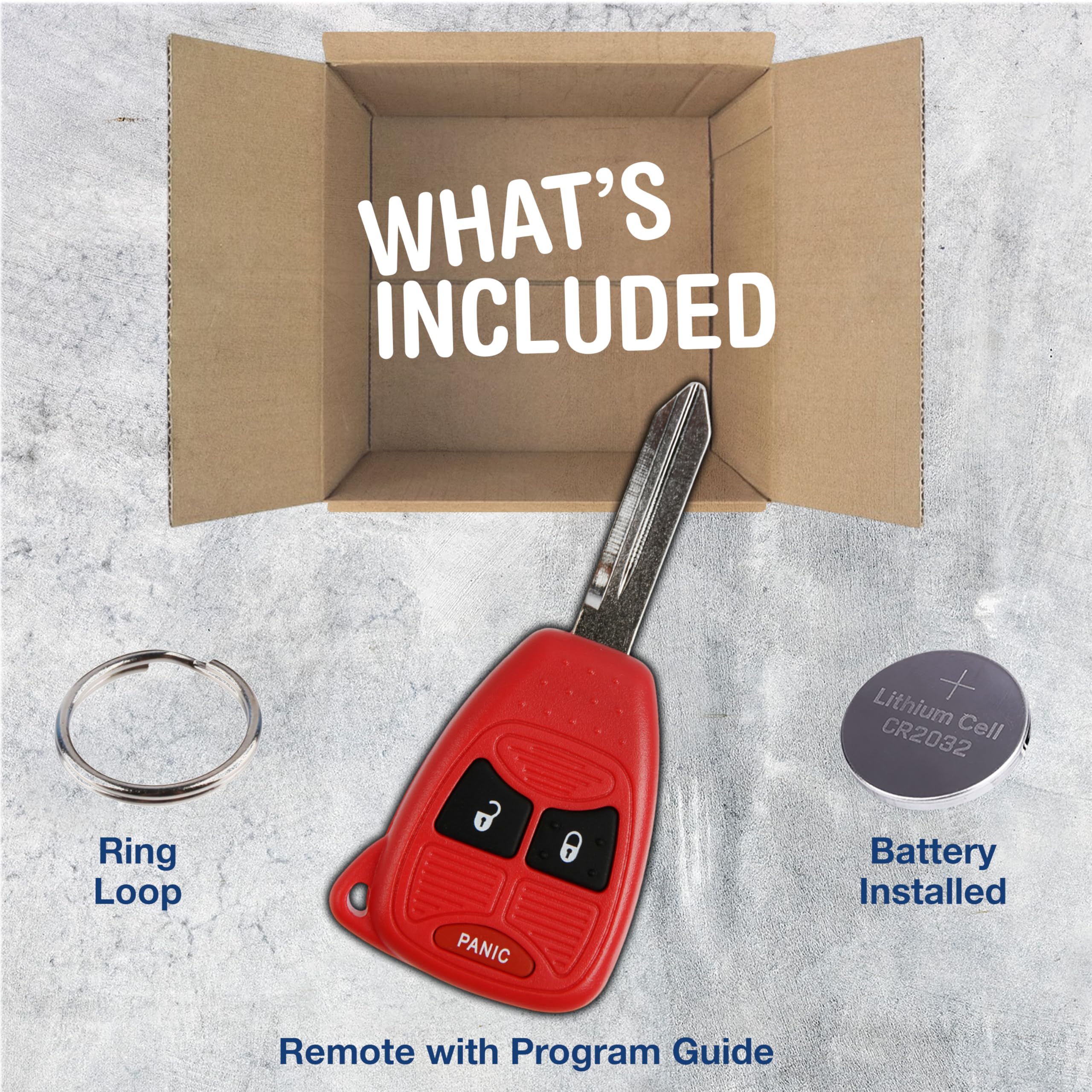 Keylessoption Keyless Entry Remote Control Car Key Fob Replacement For Oht692427Aa Kobdt04A Red