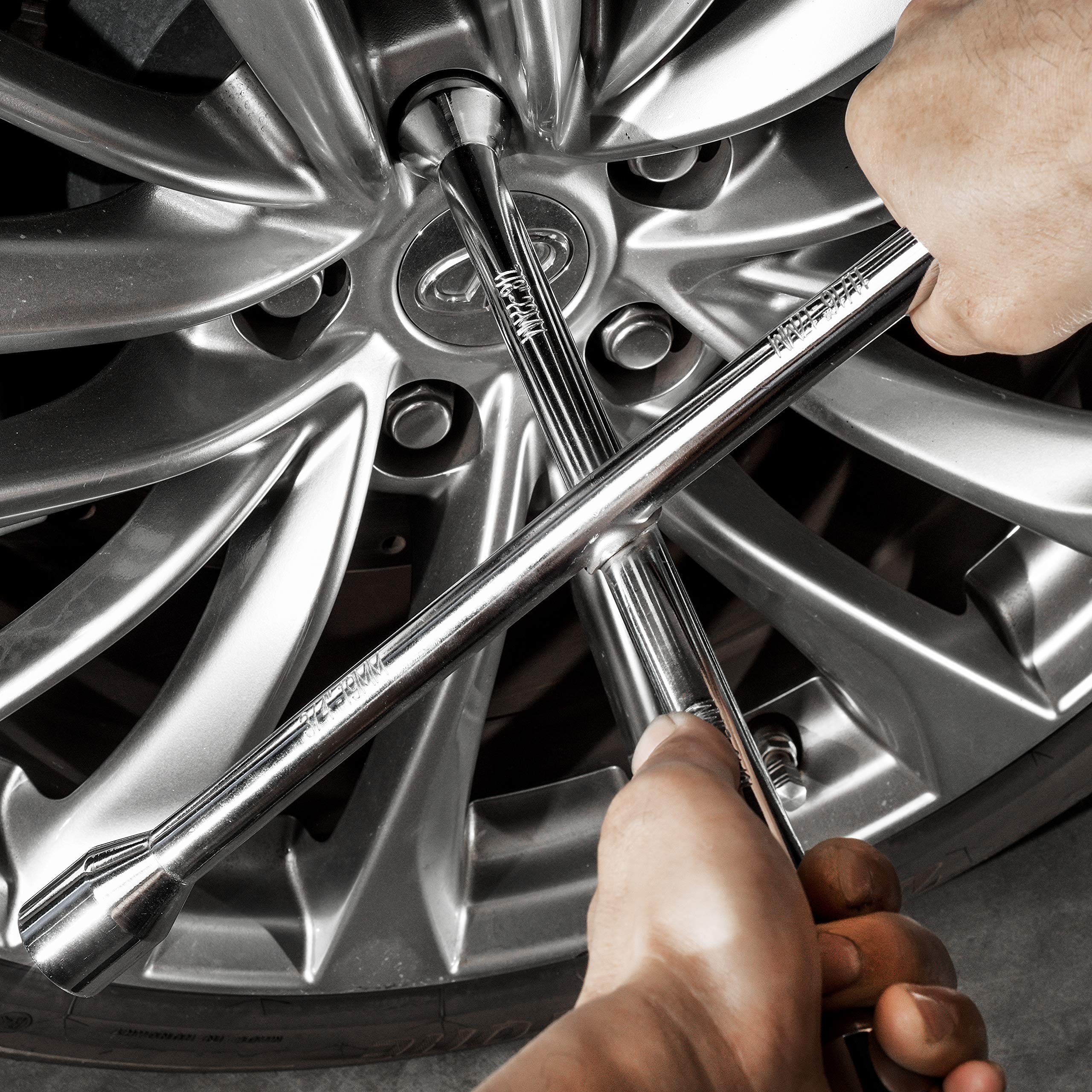 Epauto 14'' Heavy Duty Universal Lug Wrench, 4-Way Cross Wrench