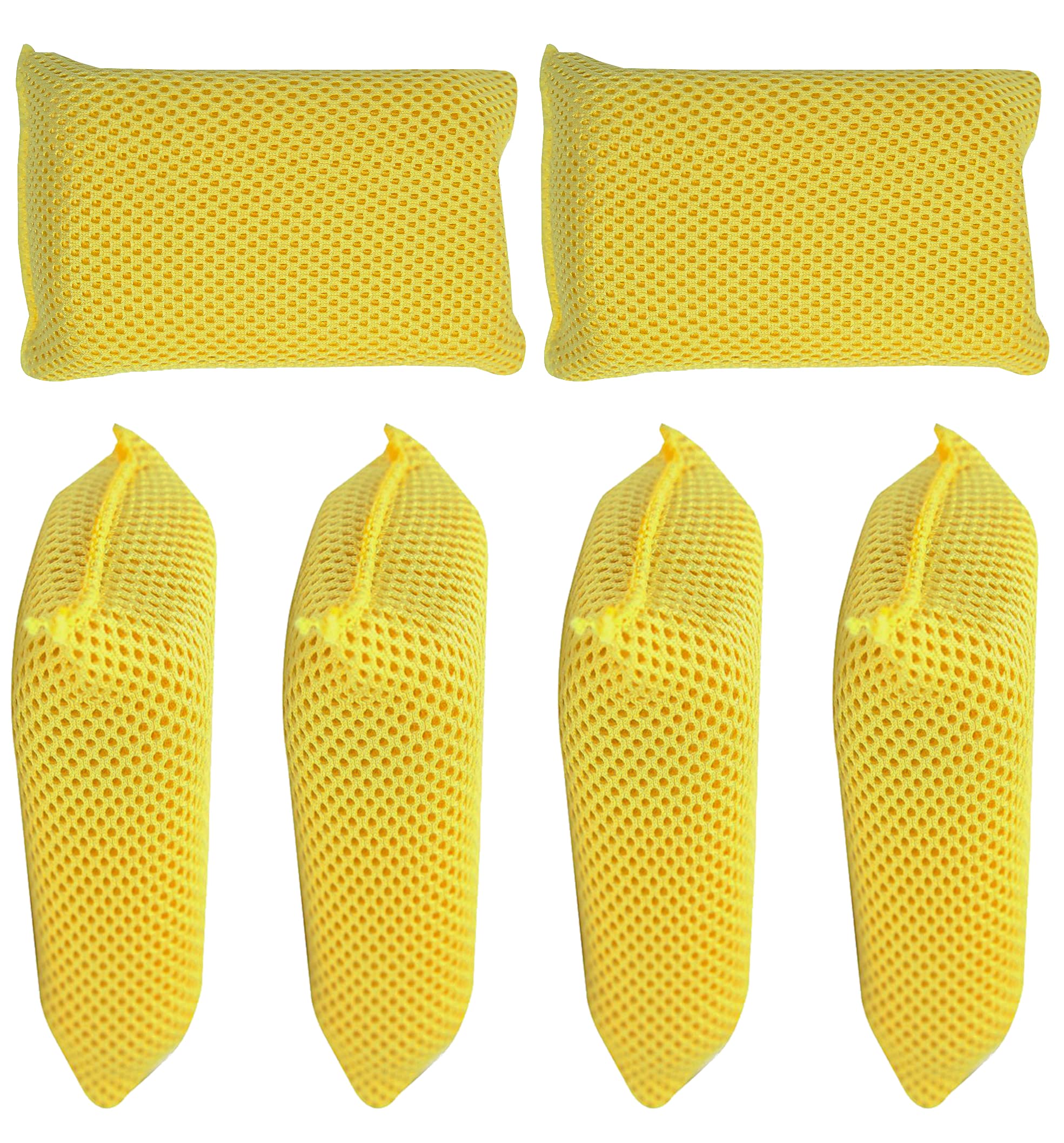 Iconikal 6-Pack, Bug Scrubber Sponge, Yellow, Large Microfiber