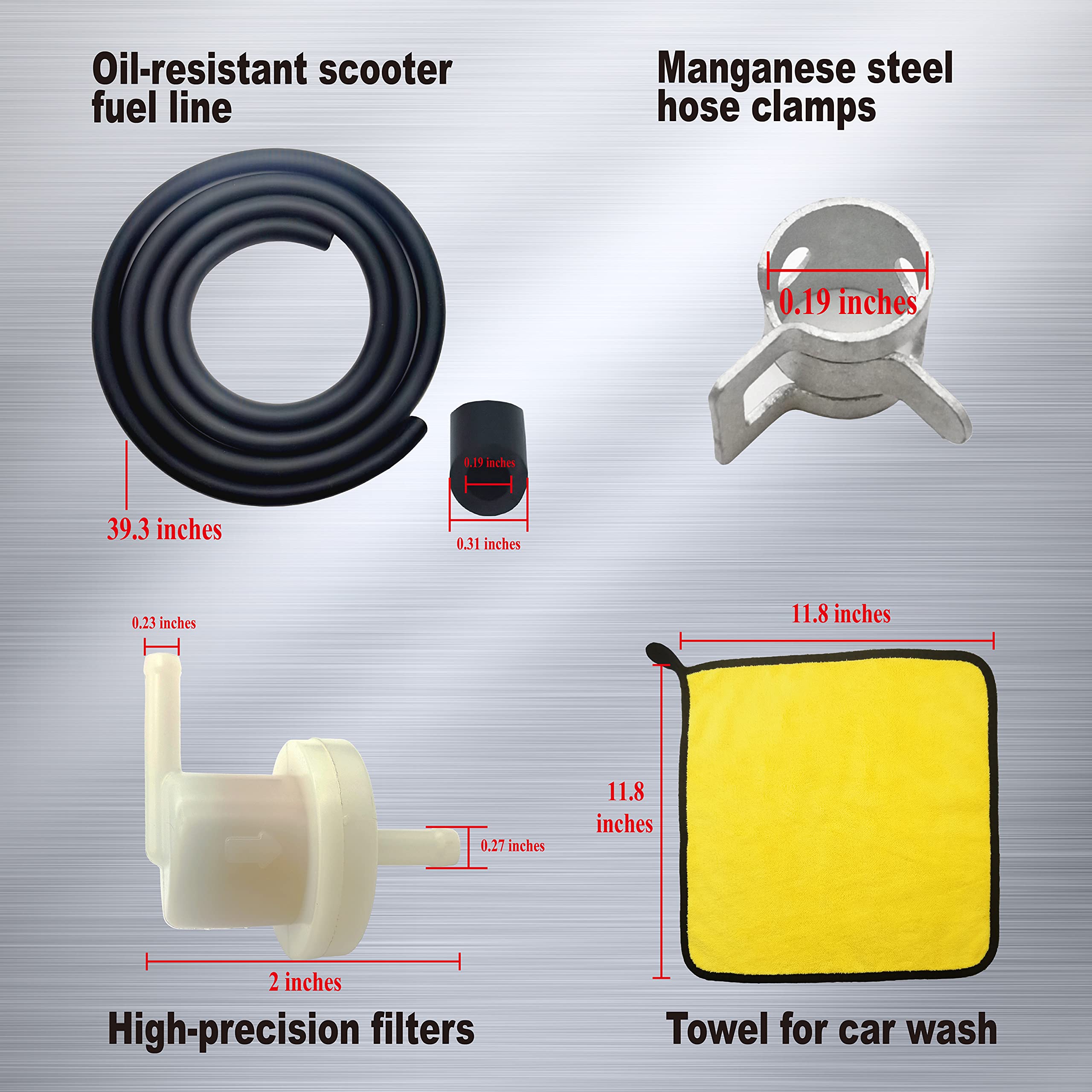 DPHXF Masday Scooter Fuel Pump for Honda Metropolitan CHF50 & Ruckus NPS50, OEM16710-GET-013, Black, Includes All Accessories