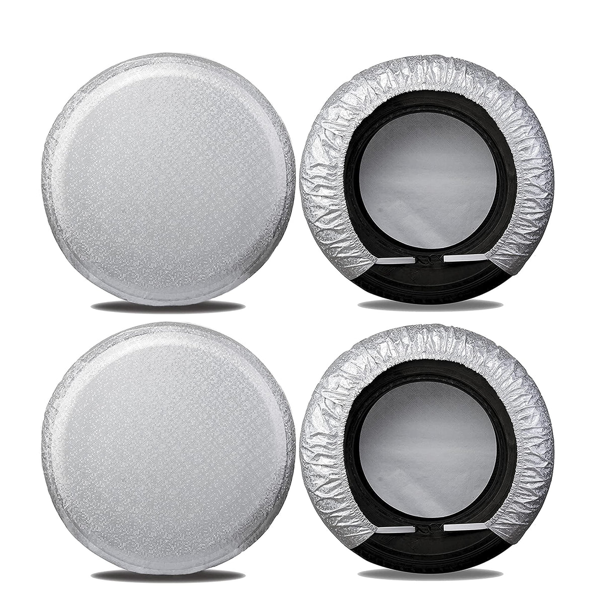 Tire Covers For Rv Wheel (4 Pack Silver),Moonet Oxford Waterproof Uv Sun Protectors For Motorhome Boat Trailer Camper Van Suv,D7