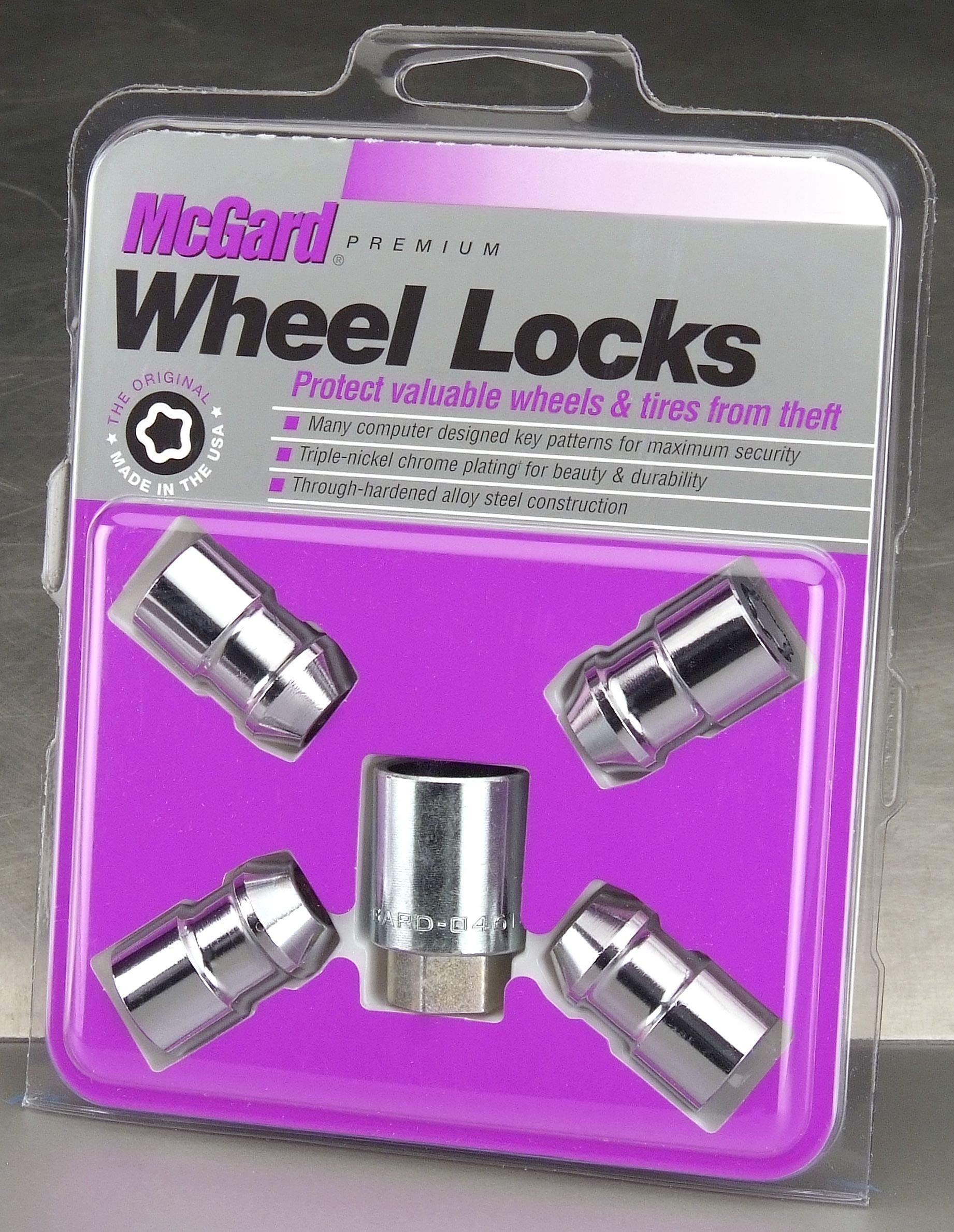 Mcgard 24198 Chrome Cone Seat Wheel Locks (1/2 - 20 Thread Size) - Set Of 4