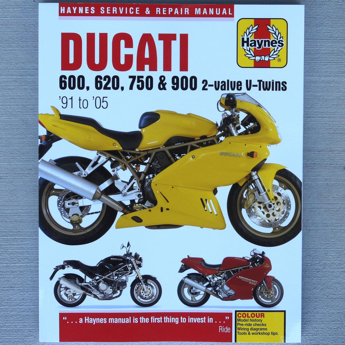 1991-2005 Ducati Monster 600 620 750 900 Supersport Haynes Repair Manual 3290