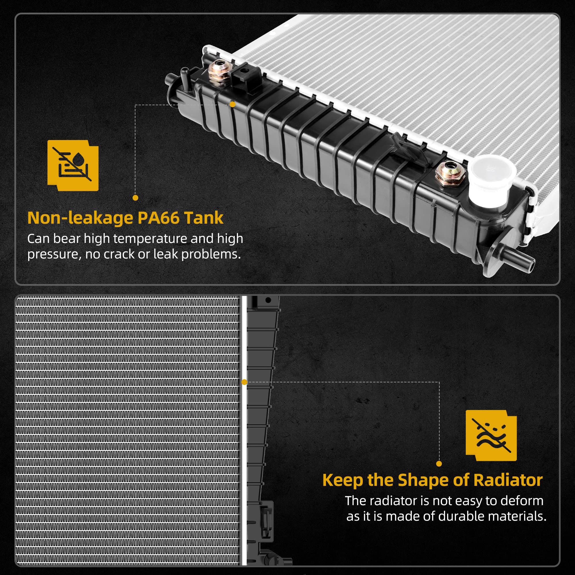 Dwvo Radiator Compatible With 2005-2008 Ford F-150 4.2L V6 4.6L 5.4L V8, 2004 Expedition 4.6L, 2004-2006 Expedition 5.4L V8, 06-