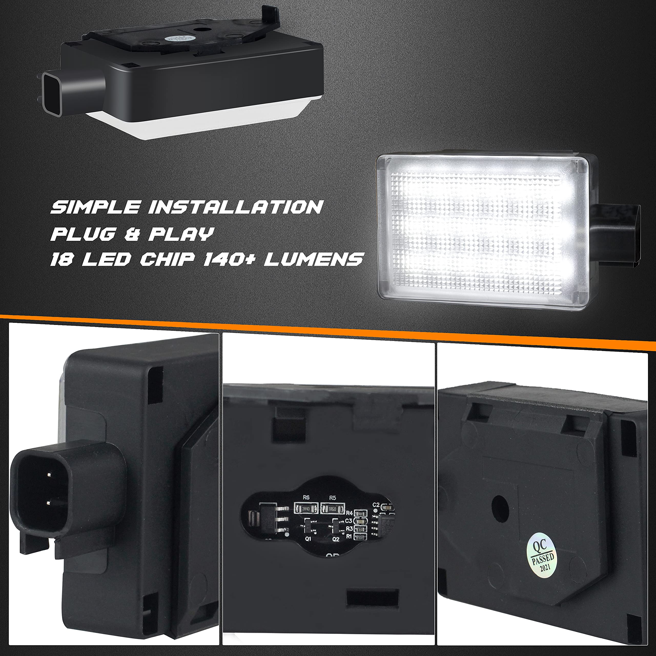 HERCOO Under Hood Lights Assembly Lamp Kit Compatible with Dodge Ram 1500 2500 3500 Dakota Charger, Wrangler Grand Cherokee Concorde Dakota, Pack of 1