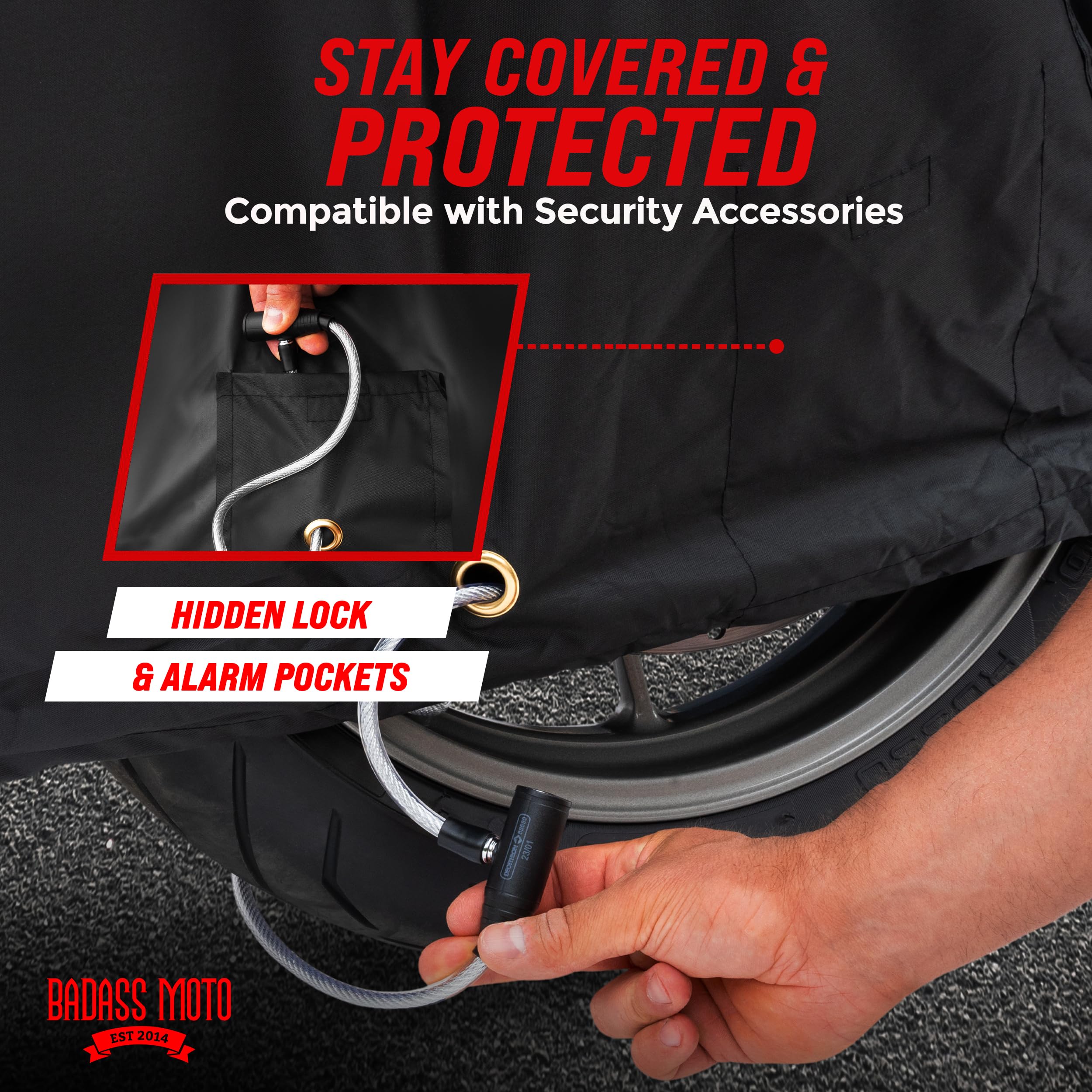 Badass Moto Ultimate Scooter Cover for Vespa Cover, Moped Cover Waterproof Outdoor Fits Honda Ruckus Scooter Cover Fits Honda Su