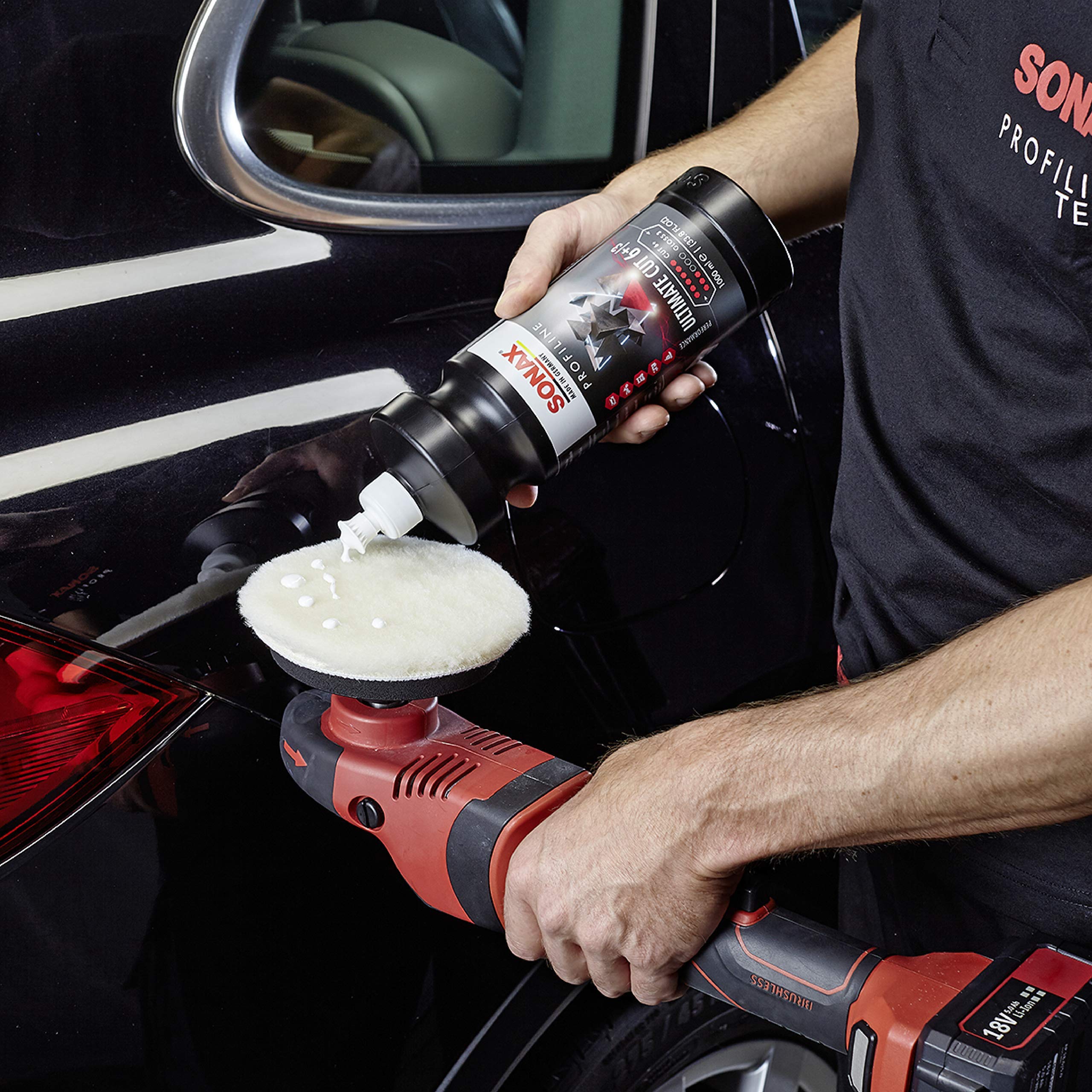 Sonax Ultimate Cut | Strong Abrasive Compound | Removes P1000 Or Finer | Water Based Polish/Compound | Step 1 Compound | Removes Deep Scratches | Removes Sand Scratches | 1L | 239300