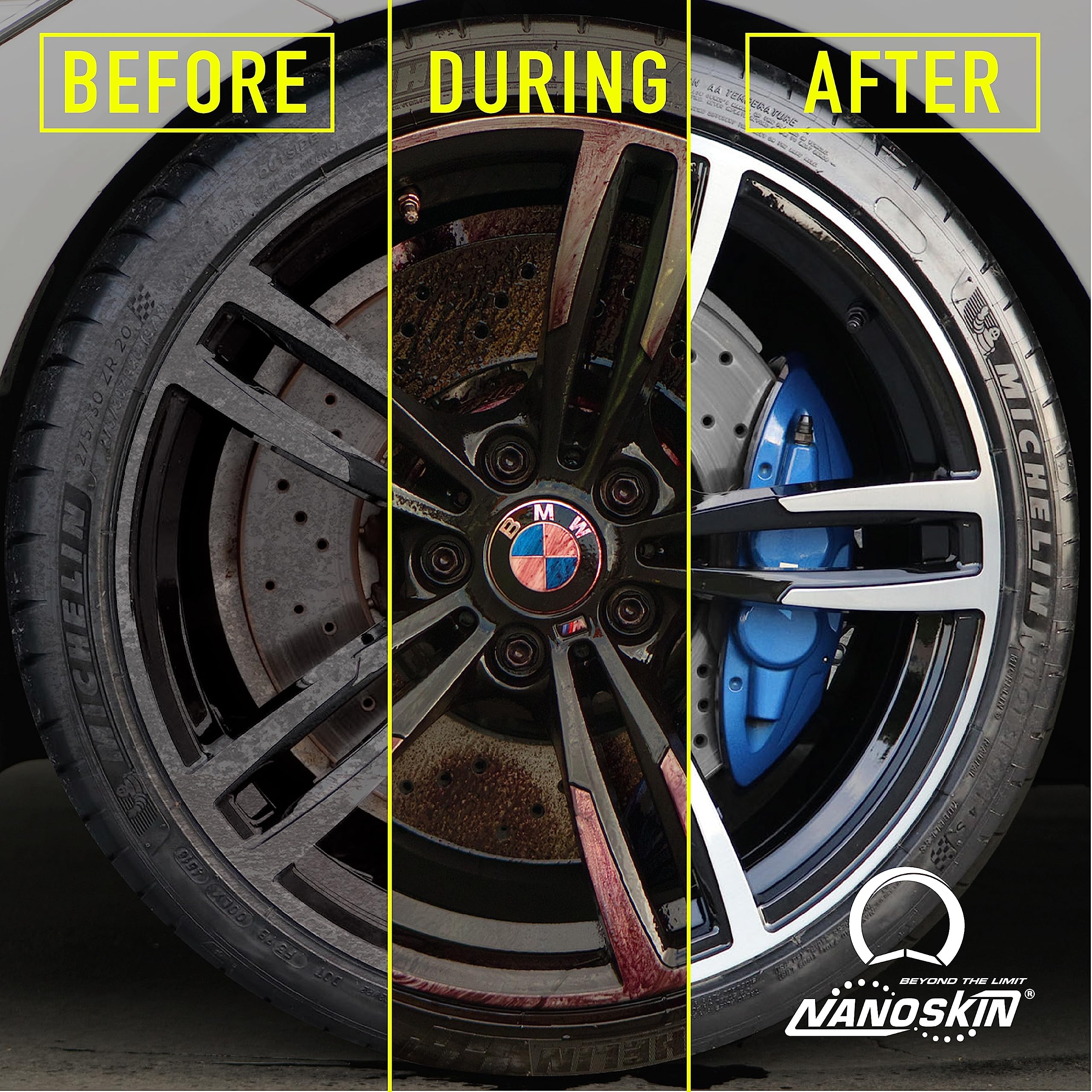 Nanoskin Iron Free Paint, Wheel And Glass Decontamination Fall Out Remover 16 Oz. - Removes Iron Particles In Car Paint, Motorcycle, Rv & Boat | Use Before Clay, Wax Or Car Wash For Car Detailing