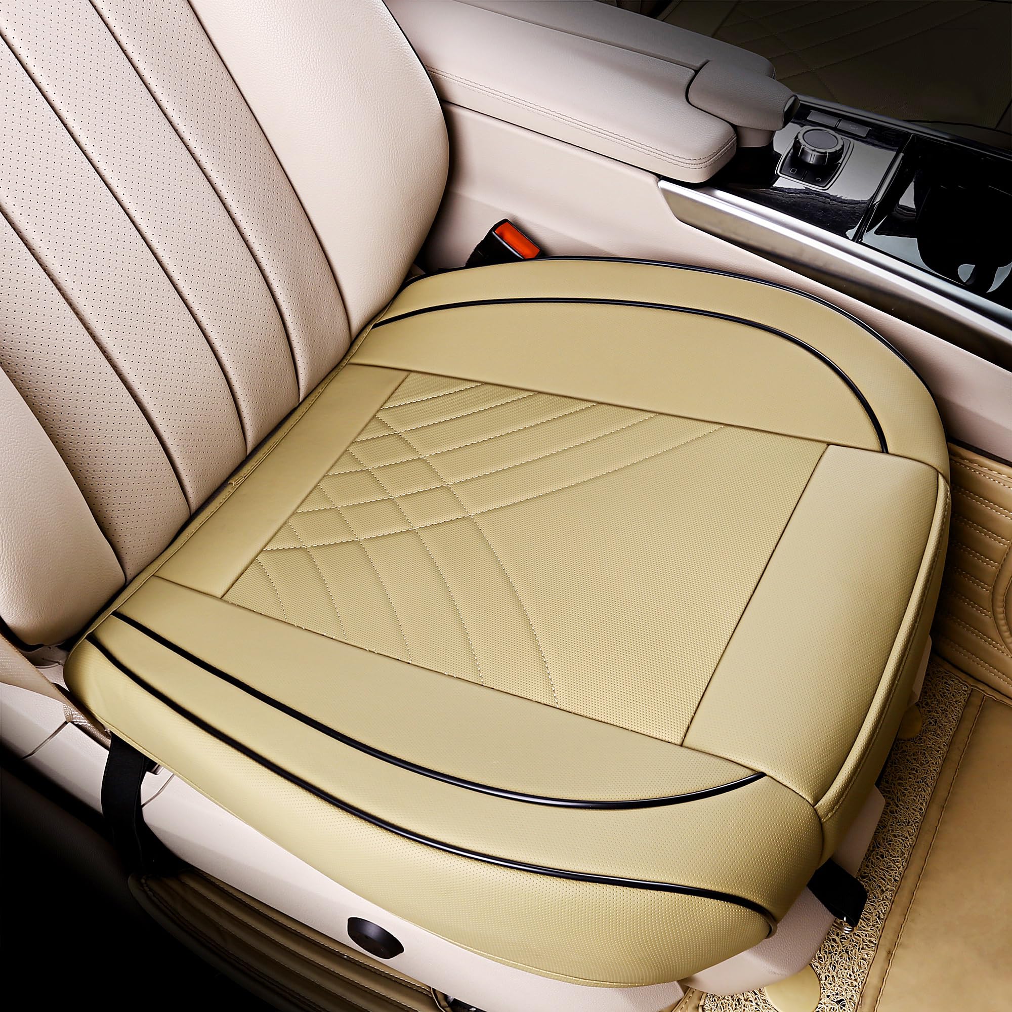 Kingphenix Car Seat Cover: Easy To Install, Fits Most Cars, Vans, Trucks, And Suvs - Beige