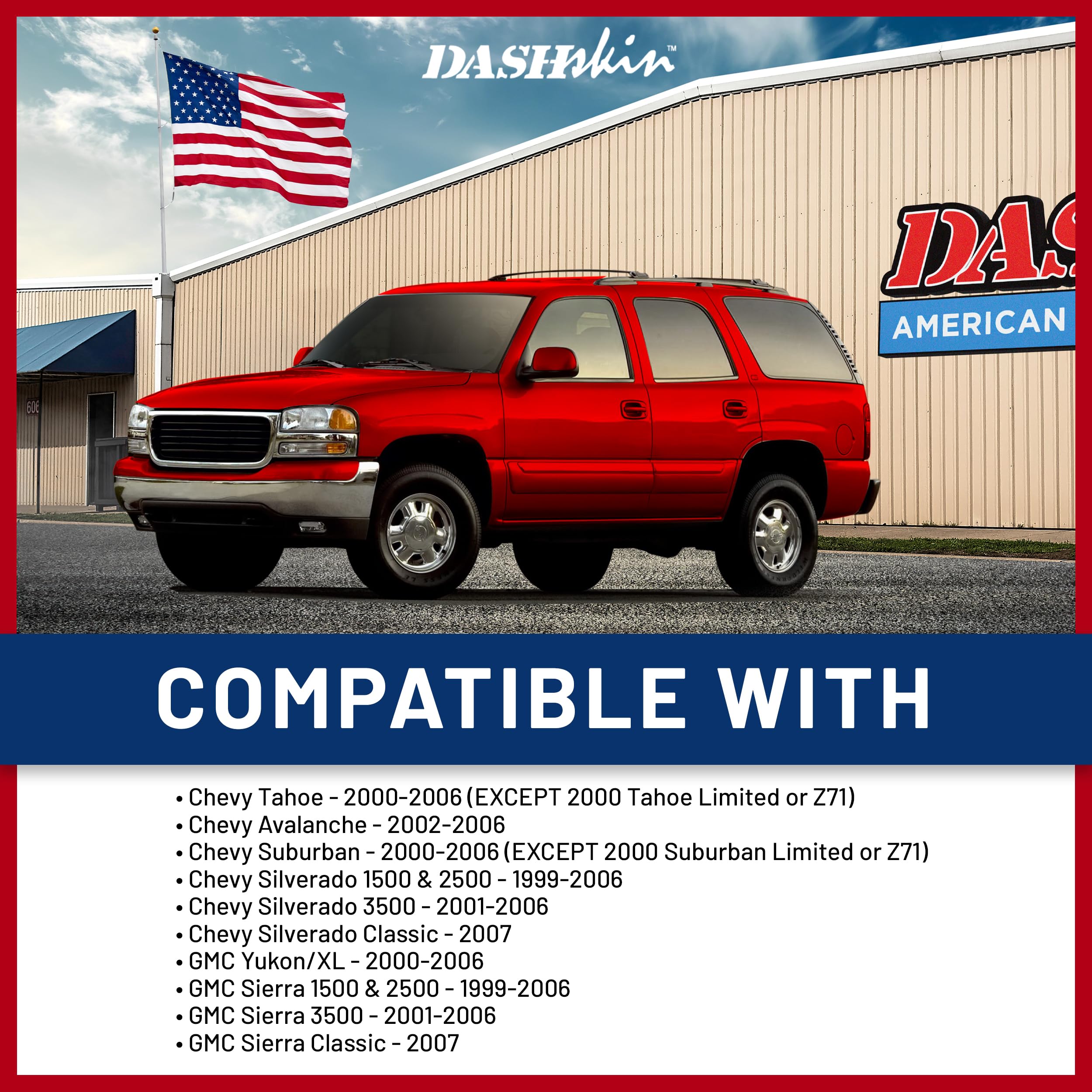 Dashskin Molded Dash Cover Compatible With 2000-2006 Tahoe Suburban Yukon Avalanche & 1999-2006 Silverado Sierra In Light Pewter