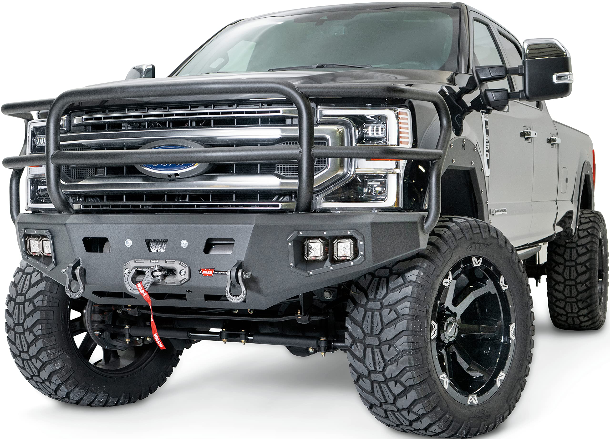 Warn 106914 Ascent Hd Front Bumper With Full Grille Guard, Fits: Ford Super Duty F250 & F350 (2017-2021)