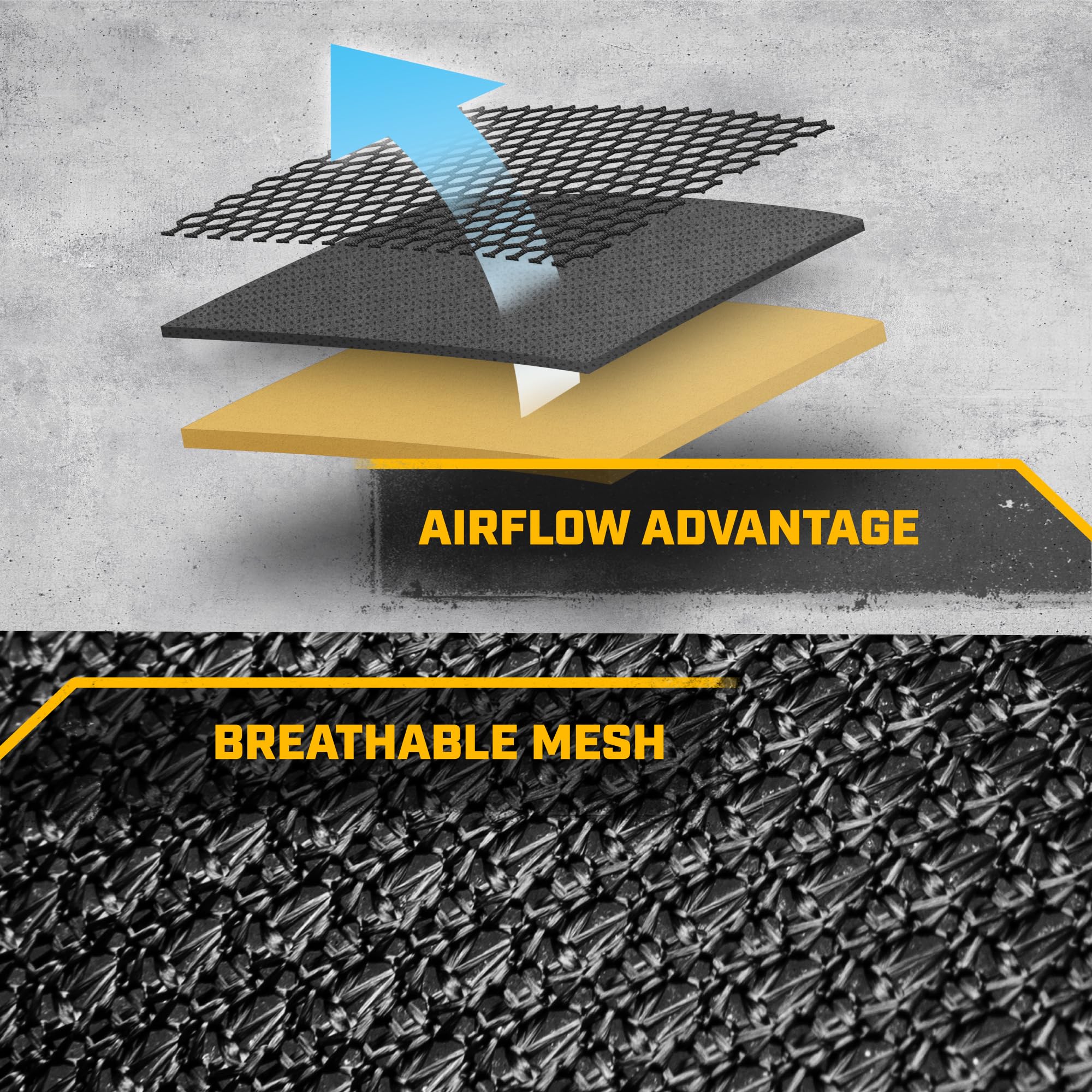 Caterpillar AeroMesh Black Seat Covers for Trucks, Car, & SUV - (1) Front Truck Seat Cover Protector - Breathable Mesh Universal