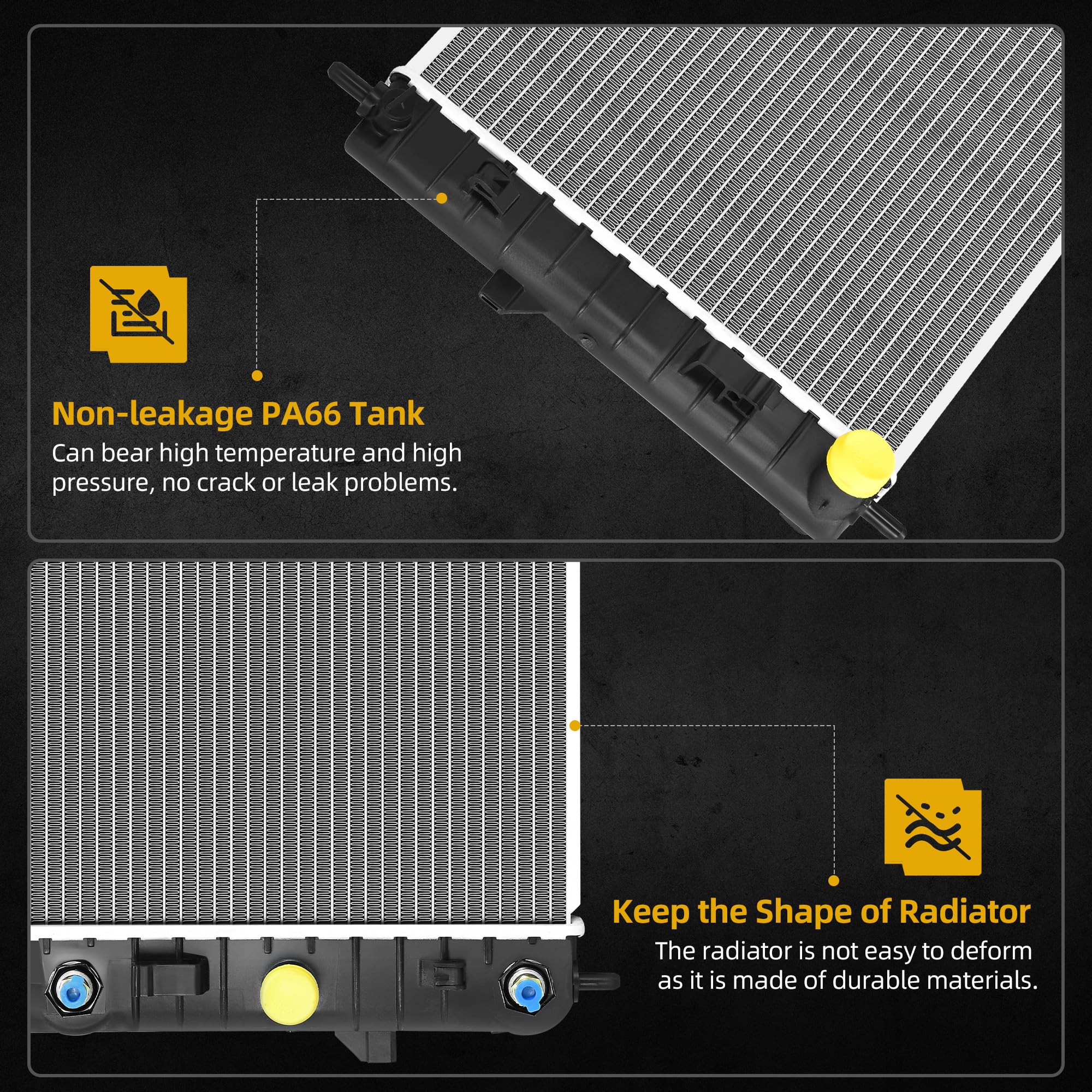 Dwvo Radiator Compatible With 2005 2006 2007 2008 2009 2010 Chevrolet Cobalt 2007-2010 Pontiac G5 2003 2004-2007 Saturn Ion L4 2