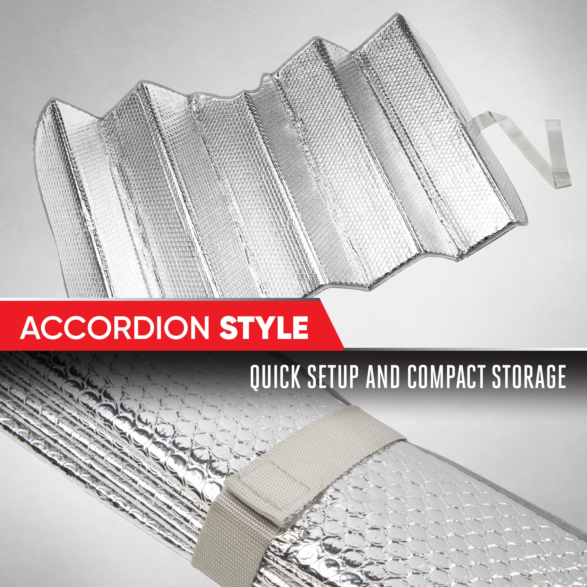 Bdk Car Windshield Sun Shade - Standard Size Windshield Sun Shade Accordion Folding Style For Front Windshield - Heatshield Suns