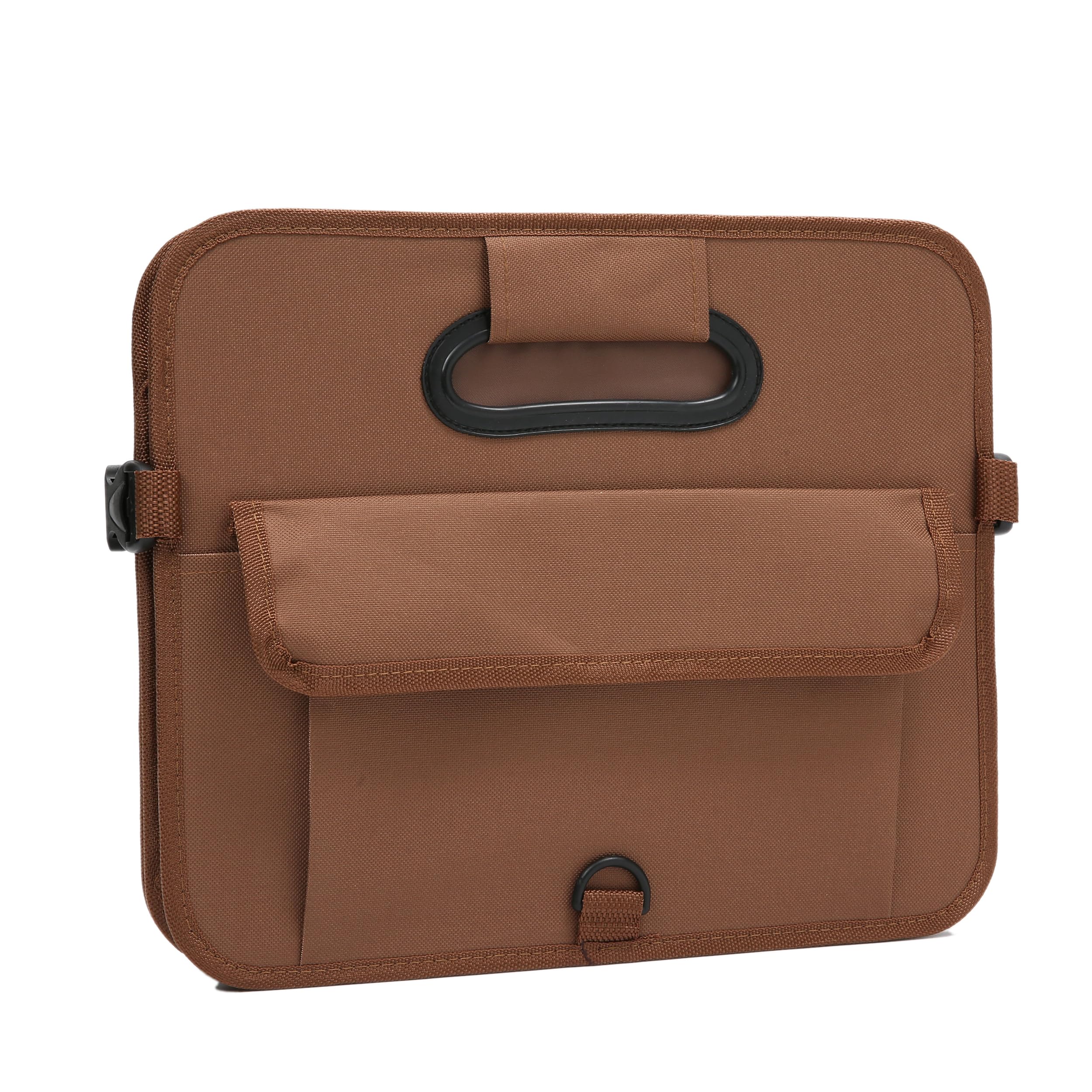 Aokjoy Car Trunk Organizer, Brown, Foldable, Non-Slip, Adjustable, Multiple Compartments, 600D Oxford Cloth Material