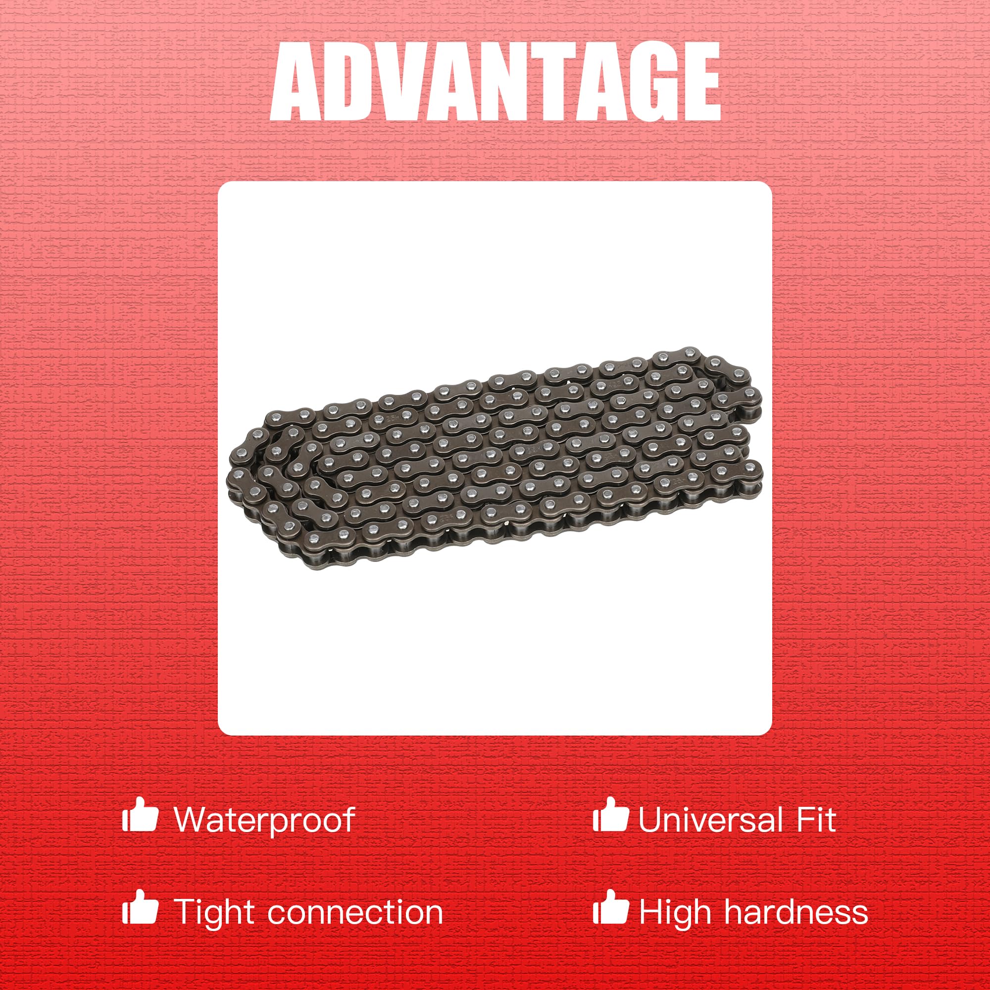 GREHUA 25H Chain 132 Link for Razor MX500 MX650 Dirt Rocket RSF650 SX350 SX500 SX650 Mcgrath Electric Motocross Dirt Bike XRF500