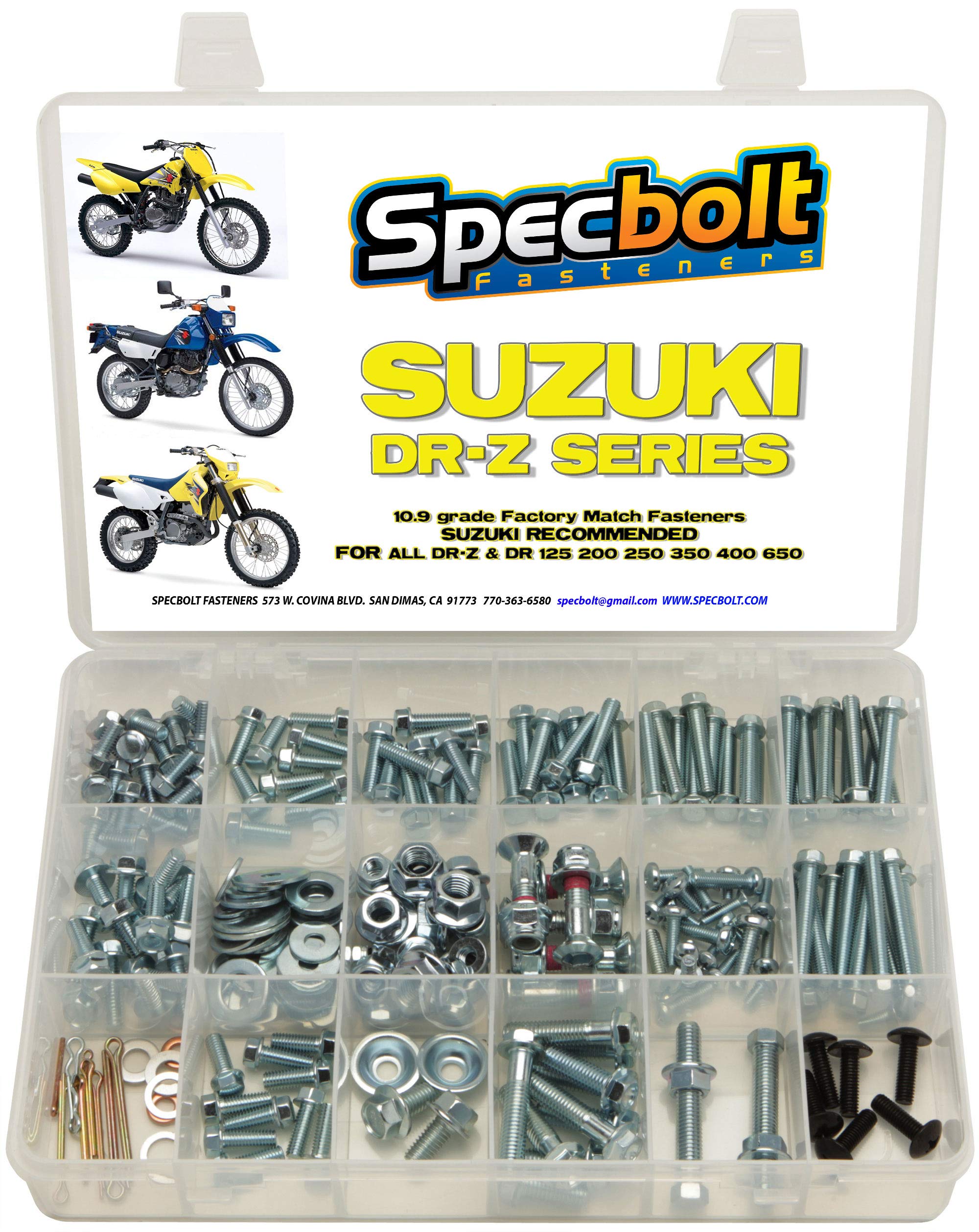 250Pc Specbolt Suzuki Drz Dr Four Stroke Bolt Kit For Maintenance & Restoration Of Drz400 Using Oem Spec Fastener Dr-Z Dr 70 100