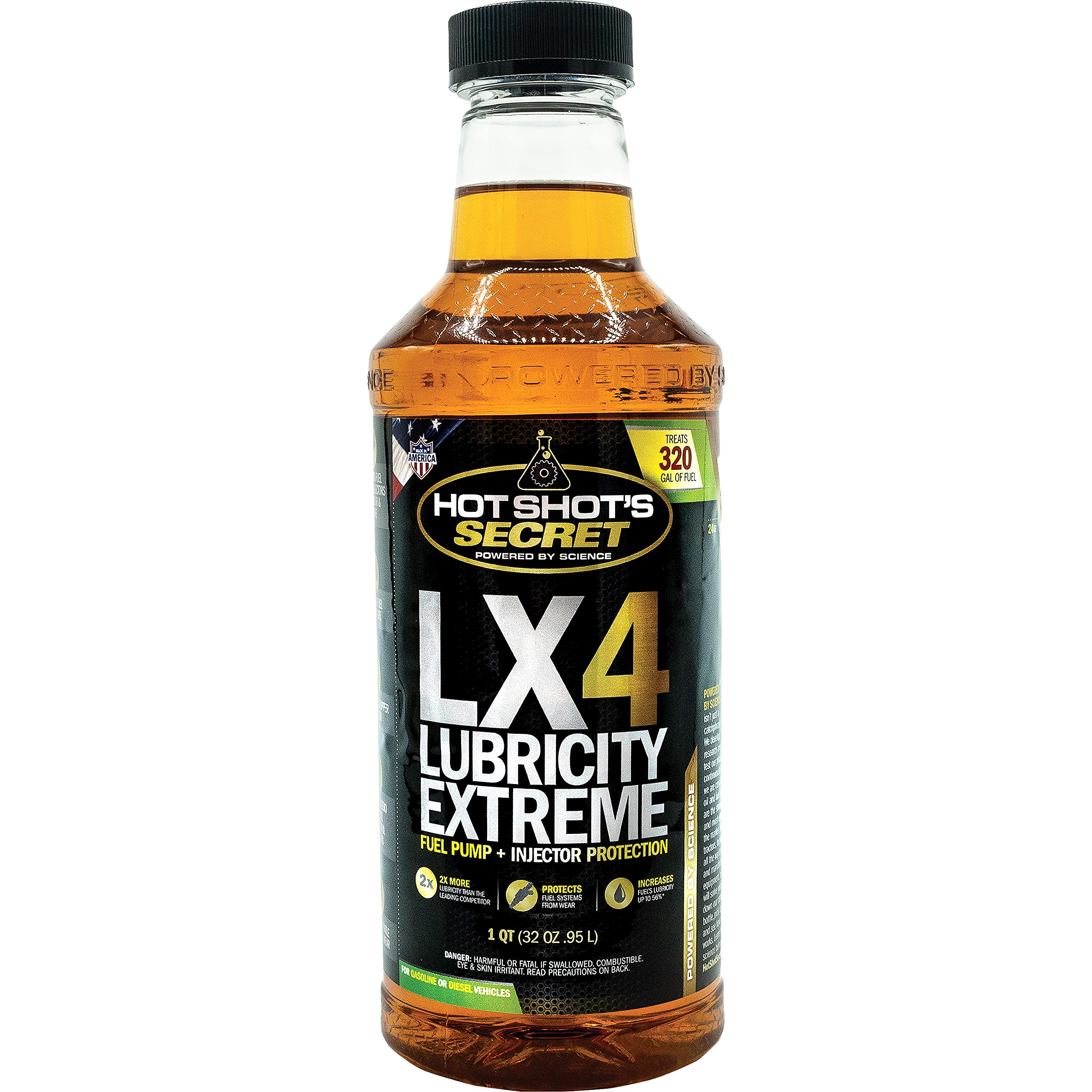 Hot Shot'S Secret Lx4 Lubricity Extreme 32 Ounce Bottle, Clear, Yellow Liquid, (Lx432Z)