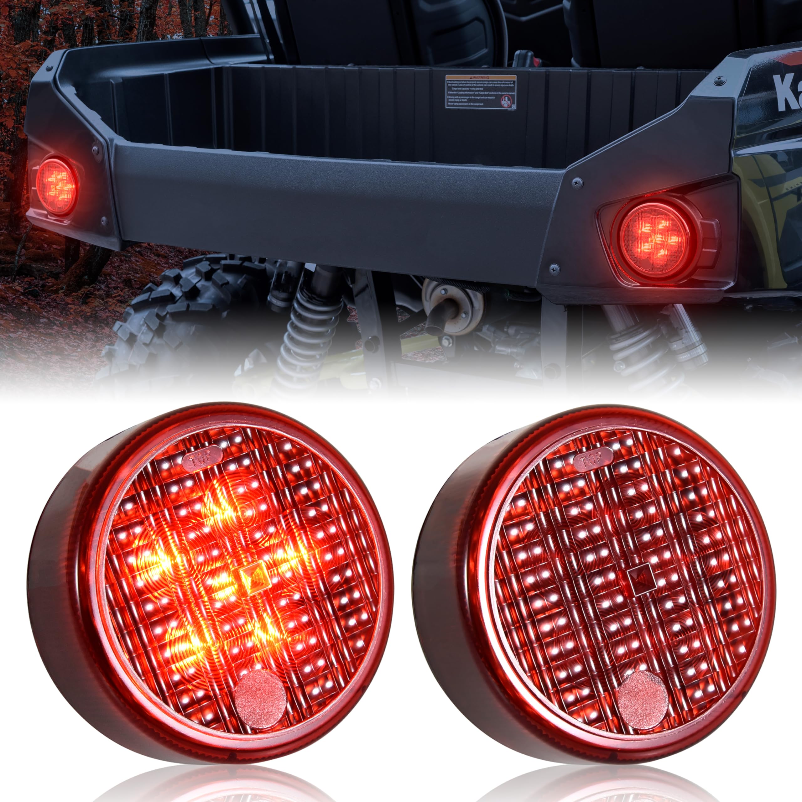 Sautvs Tail Light For Teryx, Led Red Brake Stop Rear Lights For Kawasaki Teryx 4 2012-2016 Accessories(2Pcs)