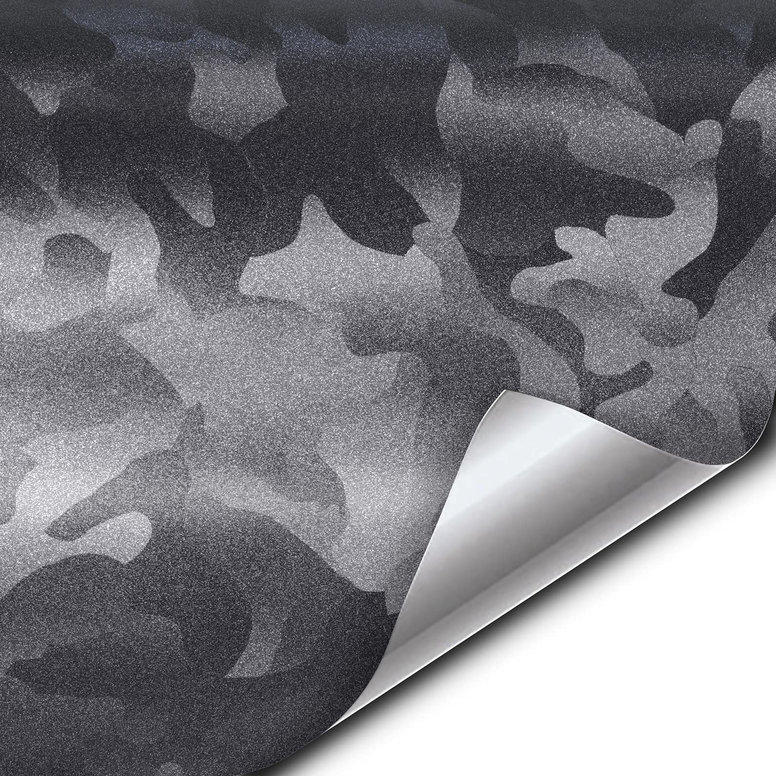 VViViD+ Stealth Medium Pattern Camouflage Vinyl Wrap Roll (1.5ft x 5ft, Ghost Metal)