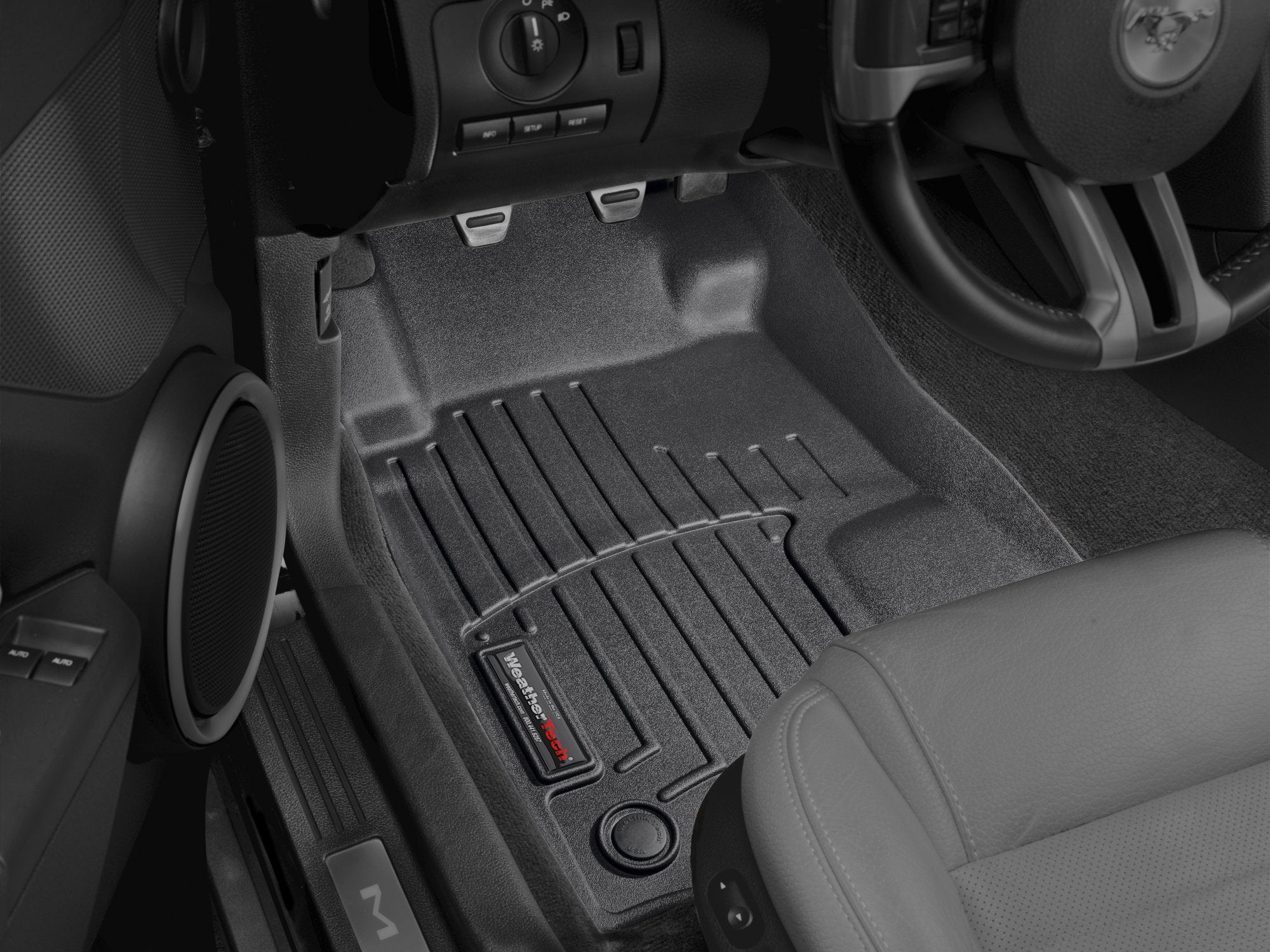 WeatherTech Custom Fit FloorLiners for Ford Mustang - 1st Row (443481), Black