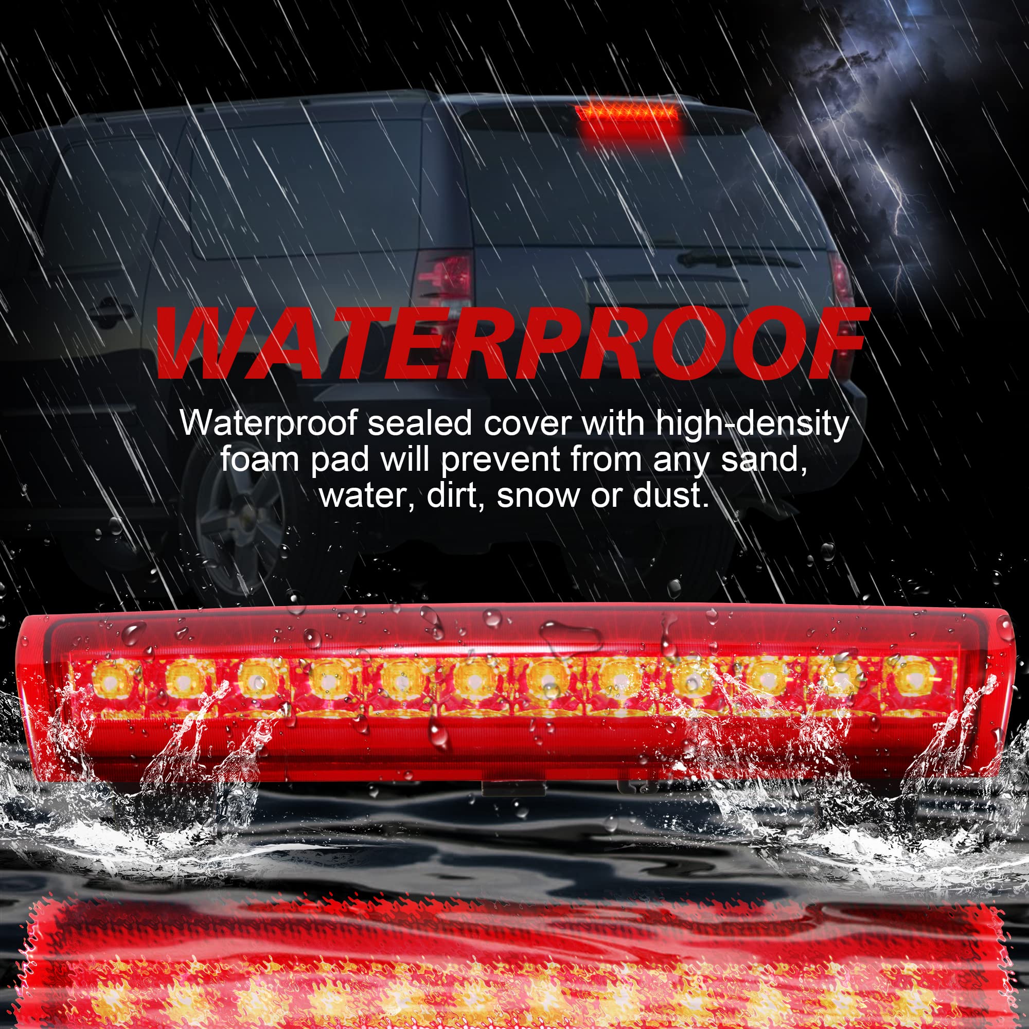 Husuku High Mount 3Rd Third Brake Light Cargo Light Fits For Chevrolet Tahoe Gm/Suburban/Gmc/Yukon 2000-2006 Led Rear Cargo Ligh