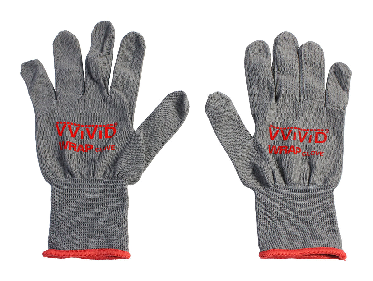 Vvivid Grey Professional Vinyl Wrap Anti-Static Applicator Glove Pair (2 Glove Pack)