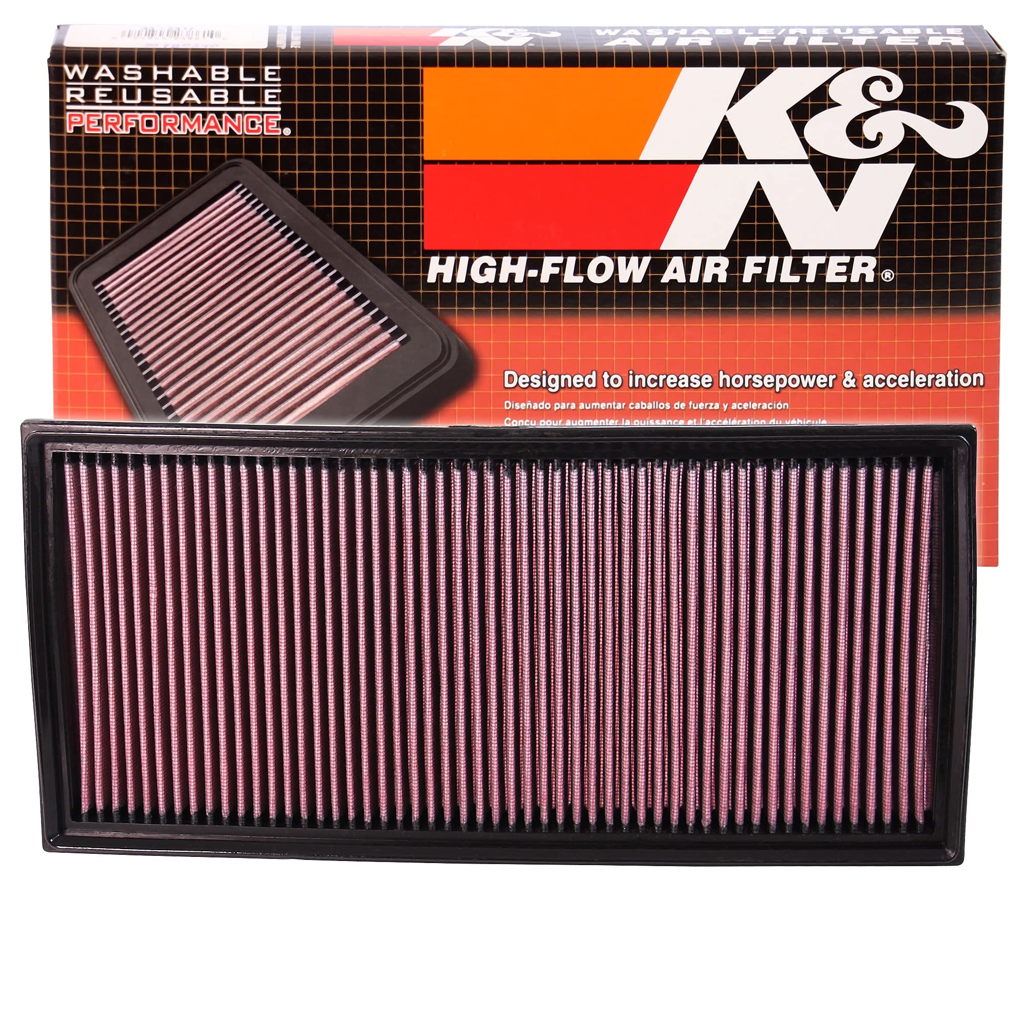 K&N Engine Air Filter: Increase Power & Acceleration, Washable, Replacement Car Air Filter: Compatible With 2002-2019 Porsche/Vo