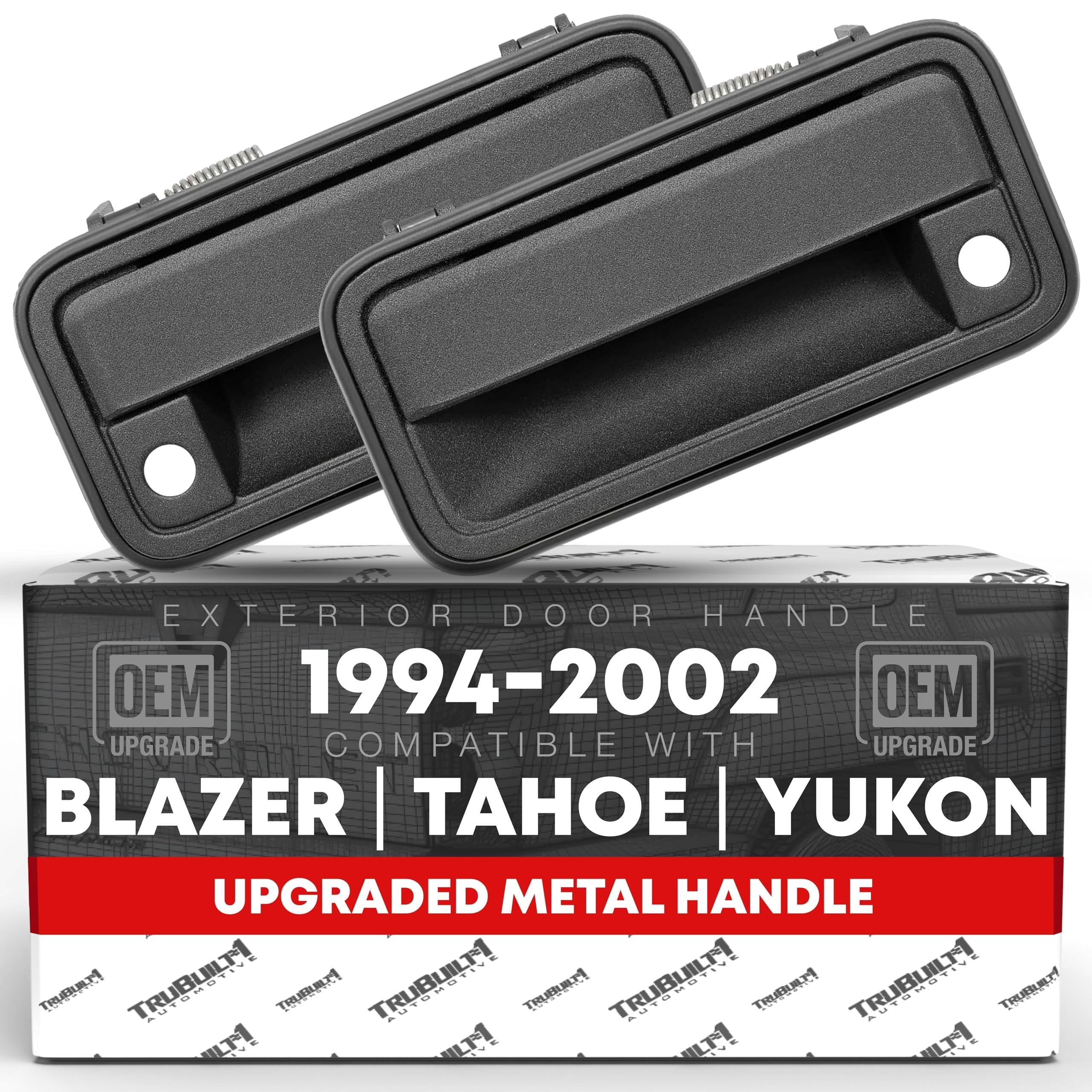 Exterior Front Driver & Passenger Door Handle, Upgraded Metal - Compatible With 1995-2000 Chevrolet Gmc C/K 1500, 2500, 3500, Su