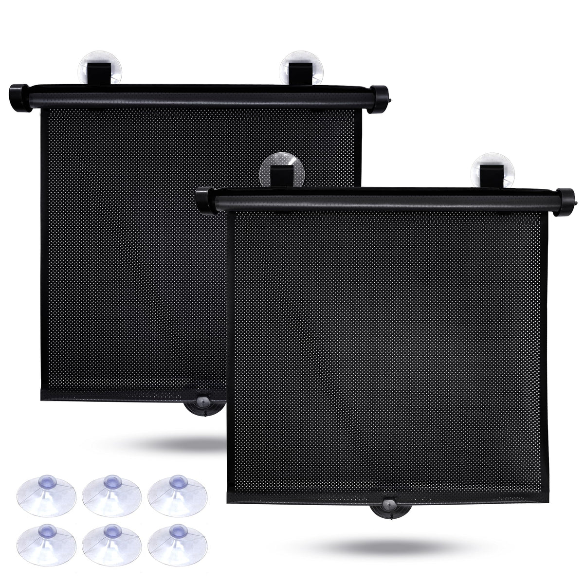 EcoNour Car Window Shades for Baby (2 Pack) - Upgraded | Car Shades for Side Window | Comes with Enhanced Suction Cups & Large C
