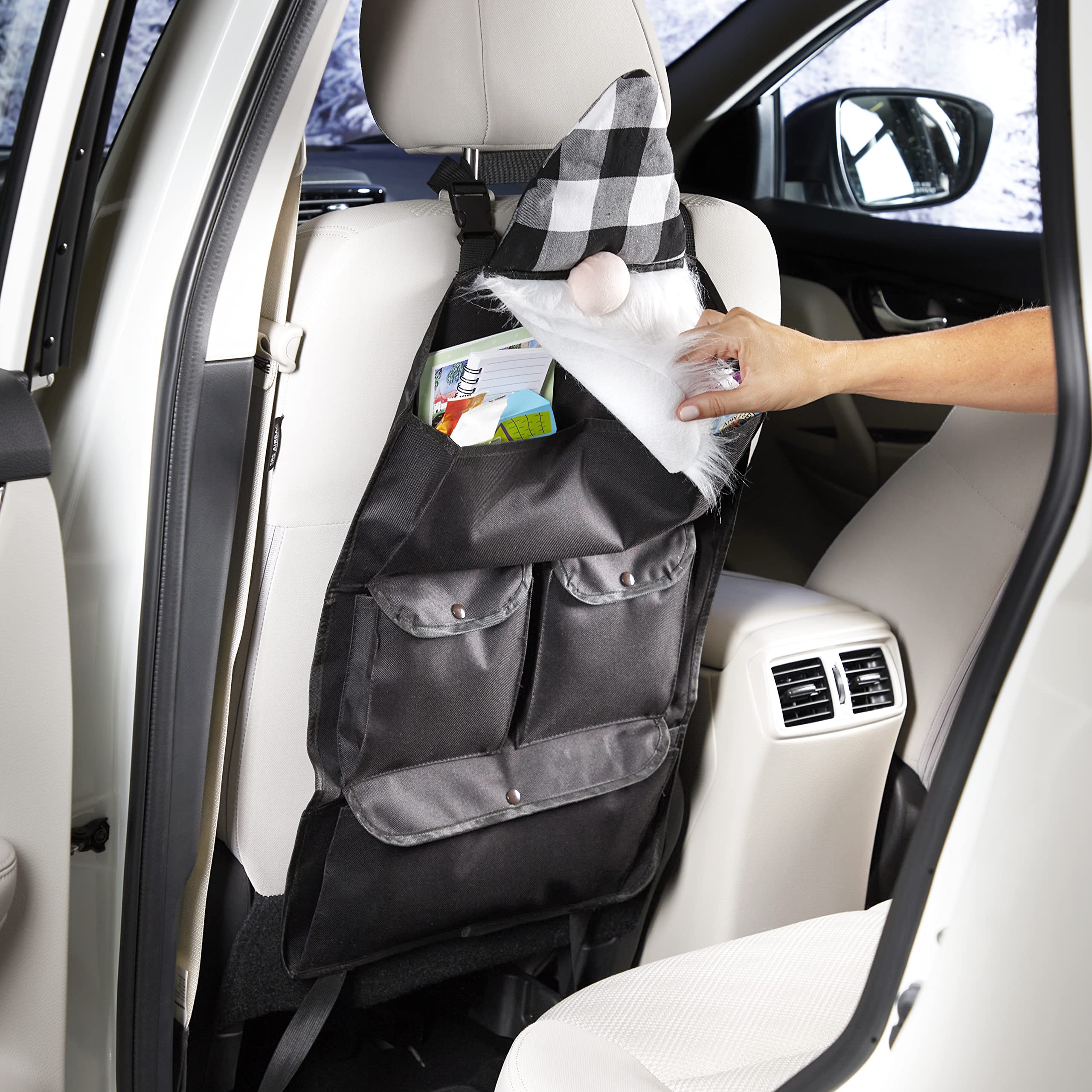 Gnome Back Seat Organizers - Black & White