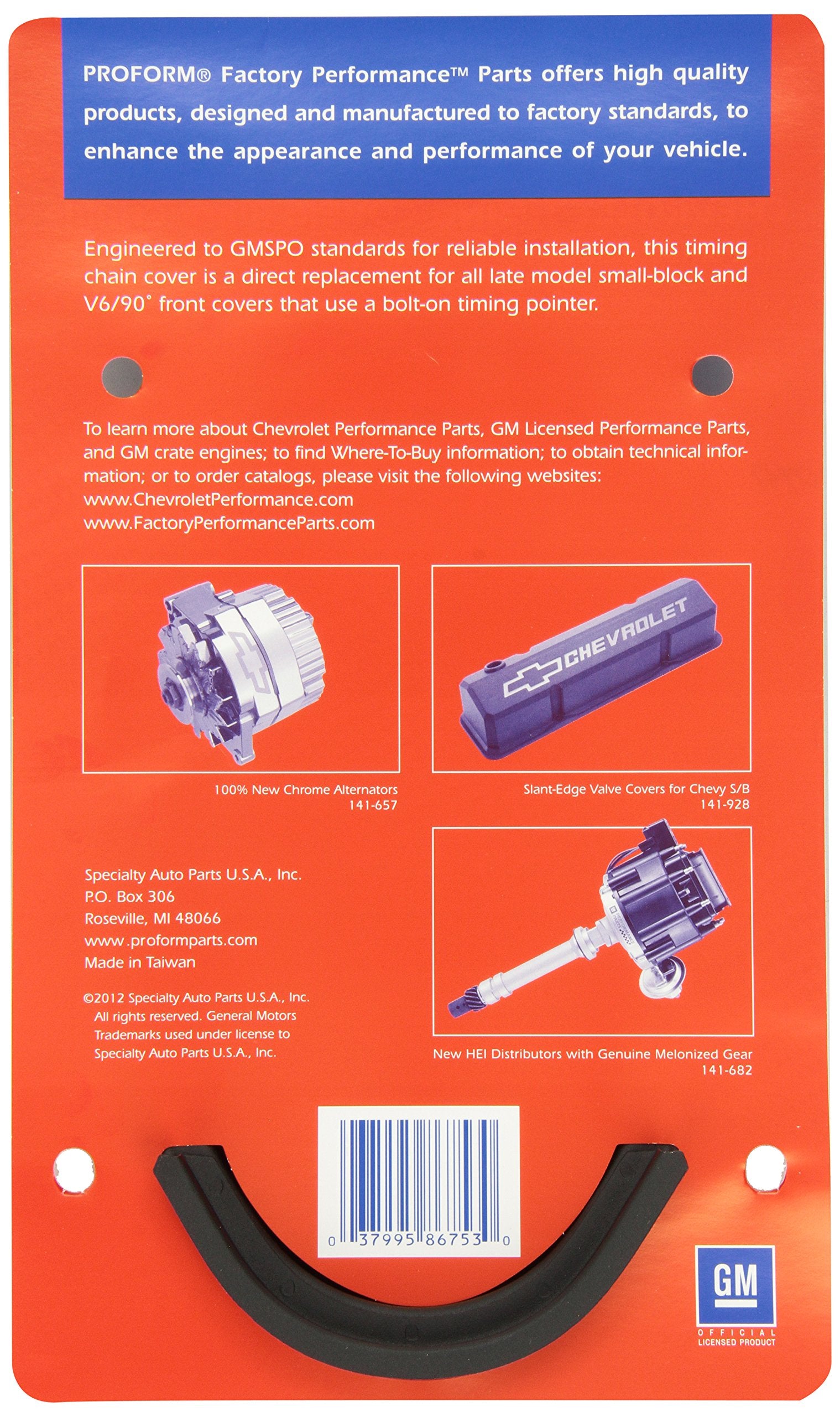 Proform 141-753 Timing Chain Cover