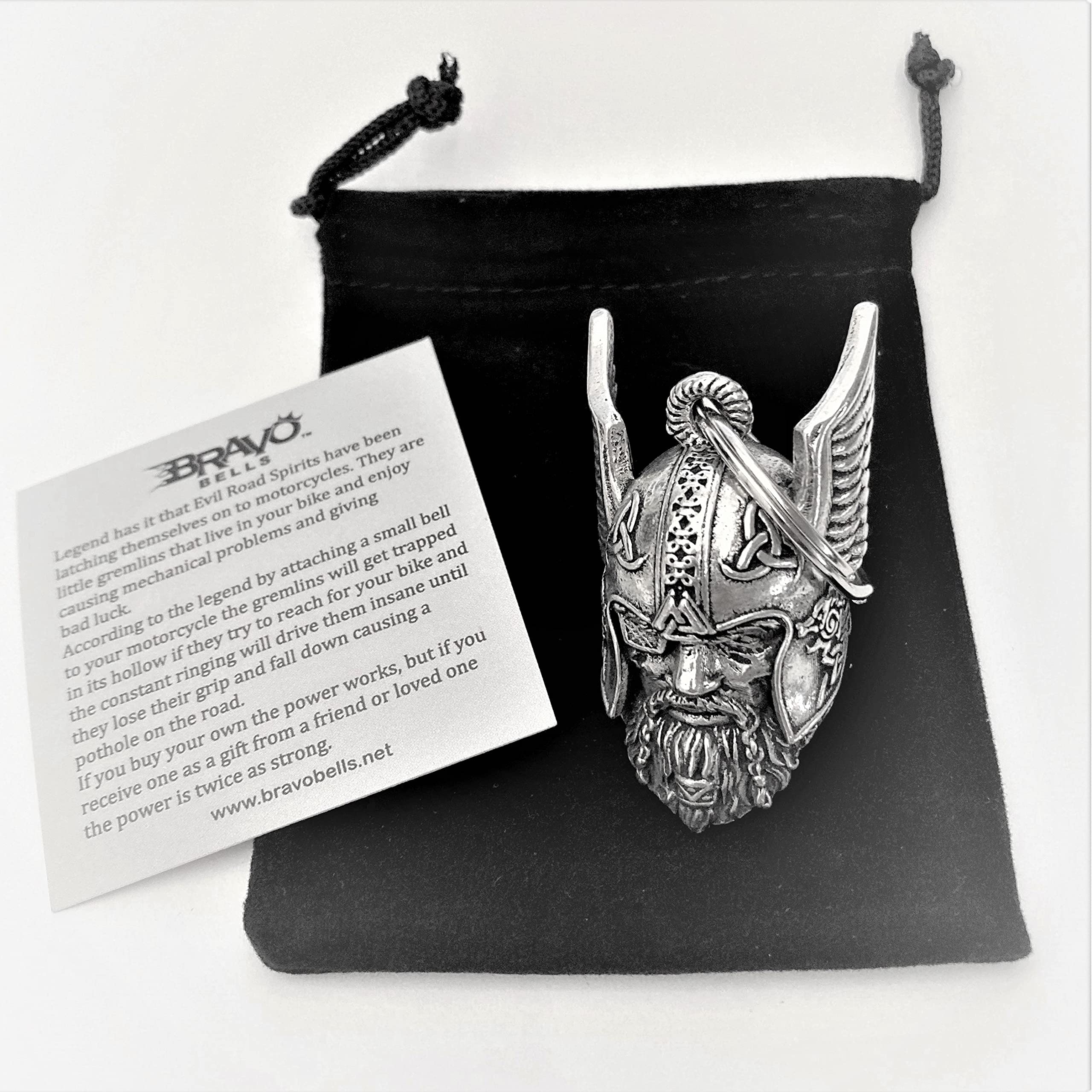 Bravo Bells Odin Viking God Motorcycle Bell Good Luck Biker Gift