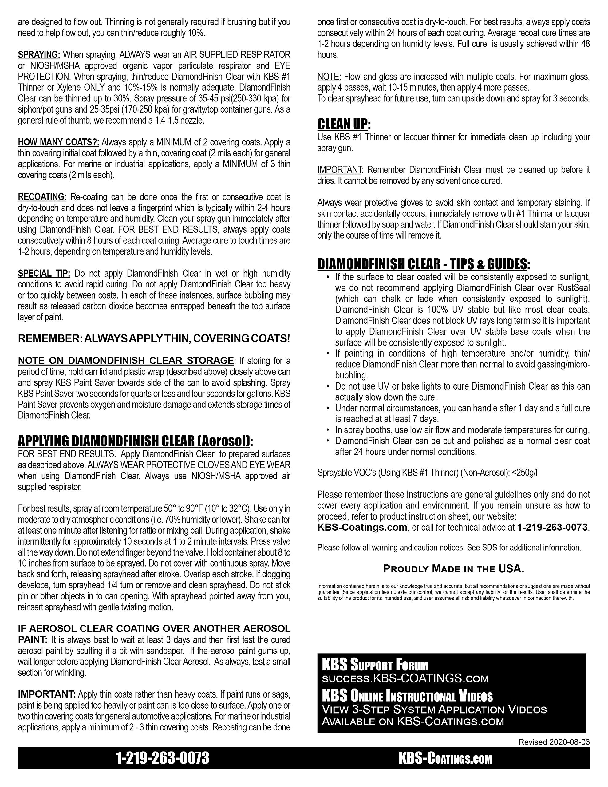 Kbs Coatings 8114 High Gloss Diamond Finish Clear Watercolor Aerosol, Covers 35 Sq Ft, 16 Ounce (Pack Of 1)