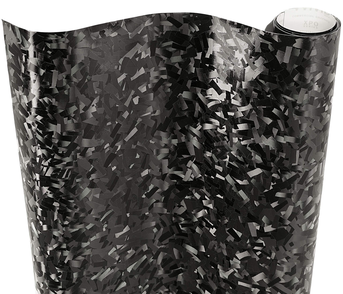 Vvivid+ Forged Composite Carbon Vinyl Wrap Roll (1Ft X 5Ft, Black)