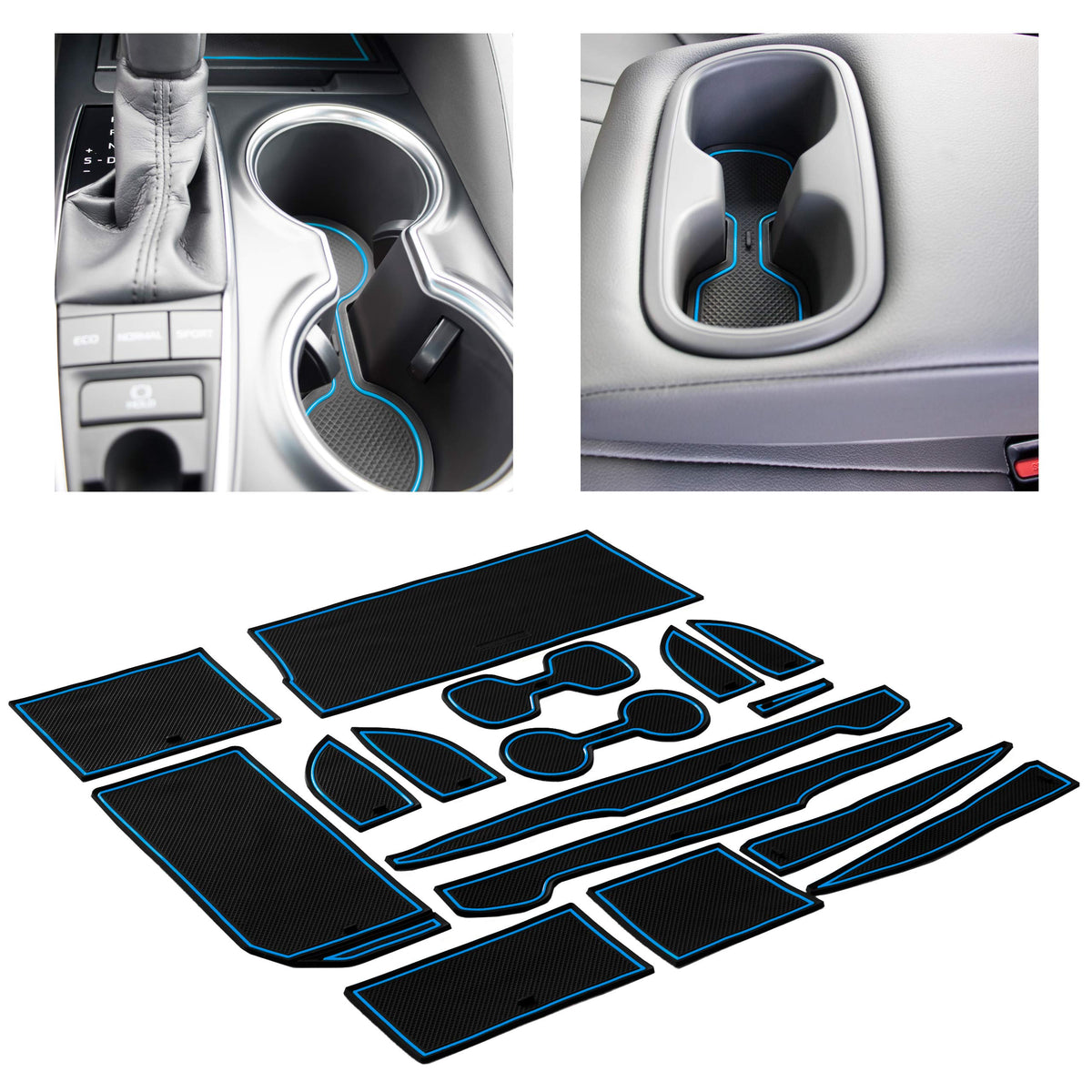 CupHolderHero Fits Toyota Camry 2018-2024 Accessories - Premium Custom Non-Slip Anti-Dust Cup Holder Inserts, Center Console Lin