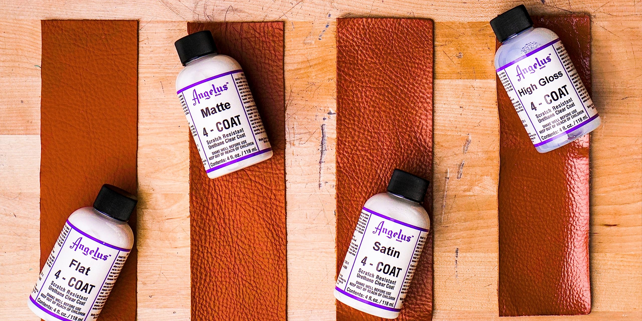 Angelus 4-Coat Finisher, 1 Ounce Bottle, Matte (902-01-000)