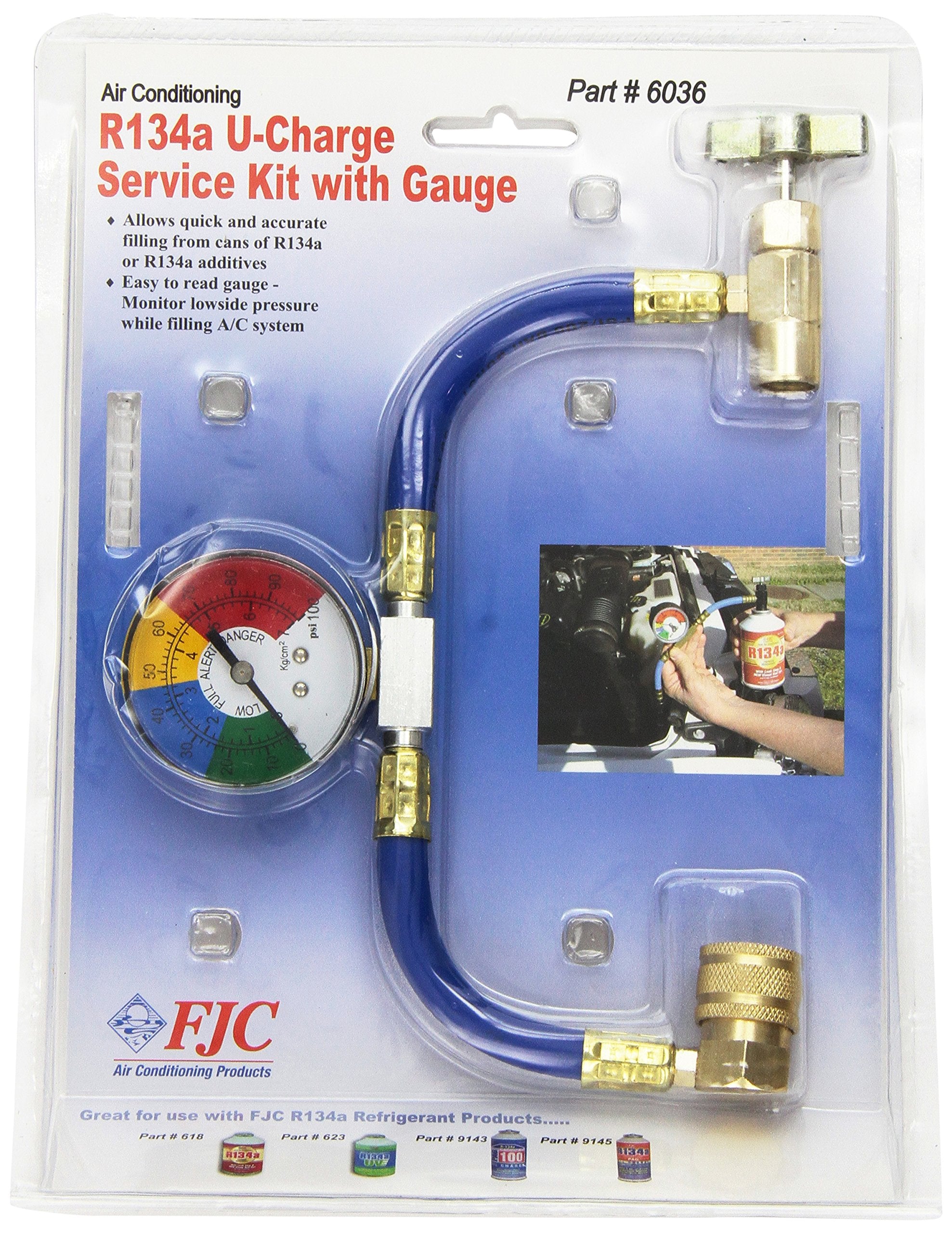 Fjc 6036 R134A U-Charge Hose With Gauge