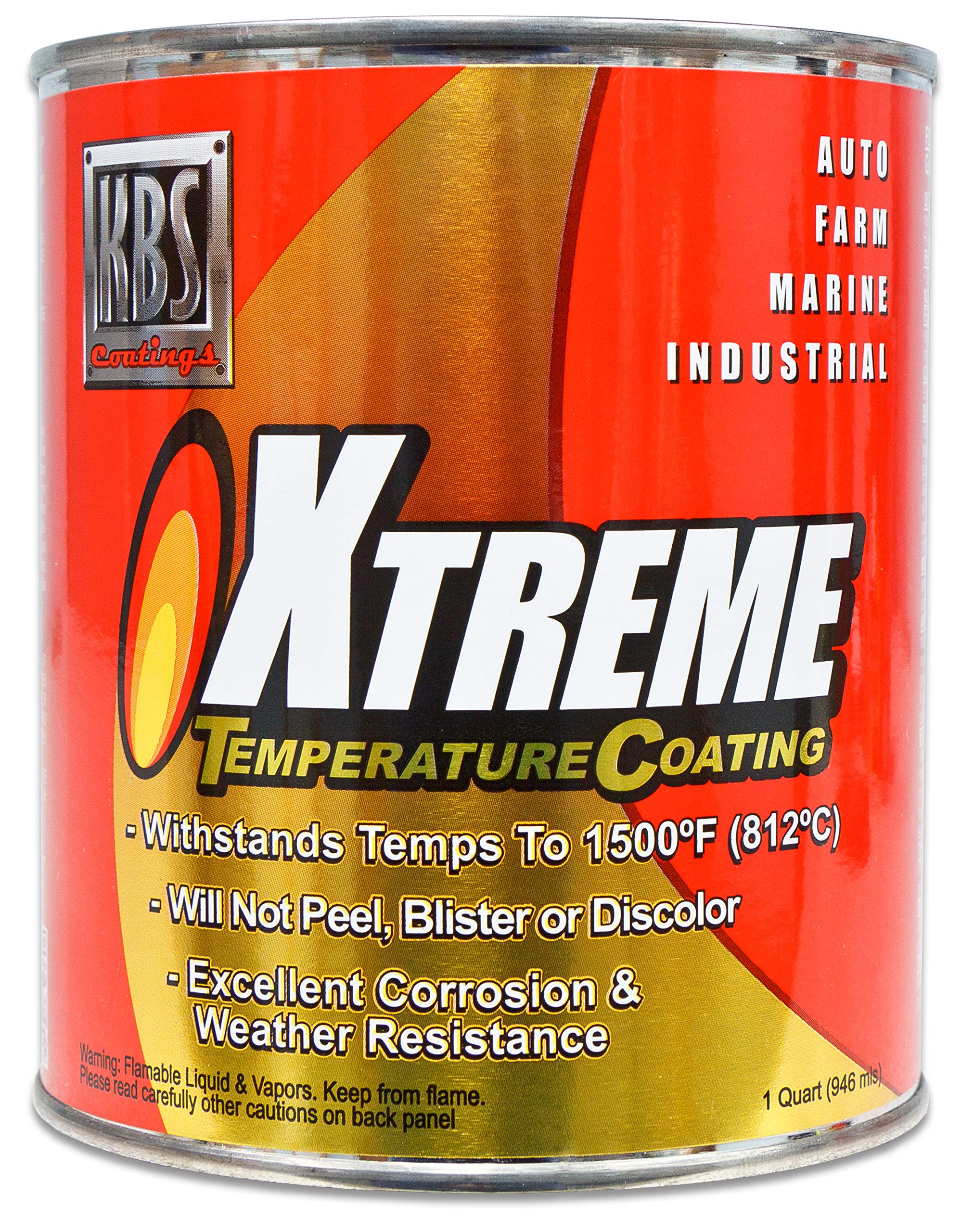 KBS Coatings 65423 Stainless Steel Xtreme Temperature Coating - 1 Quart