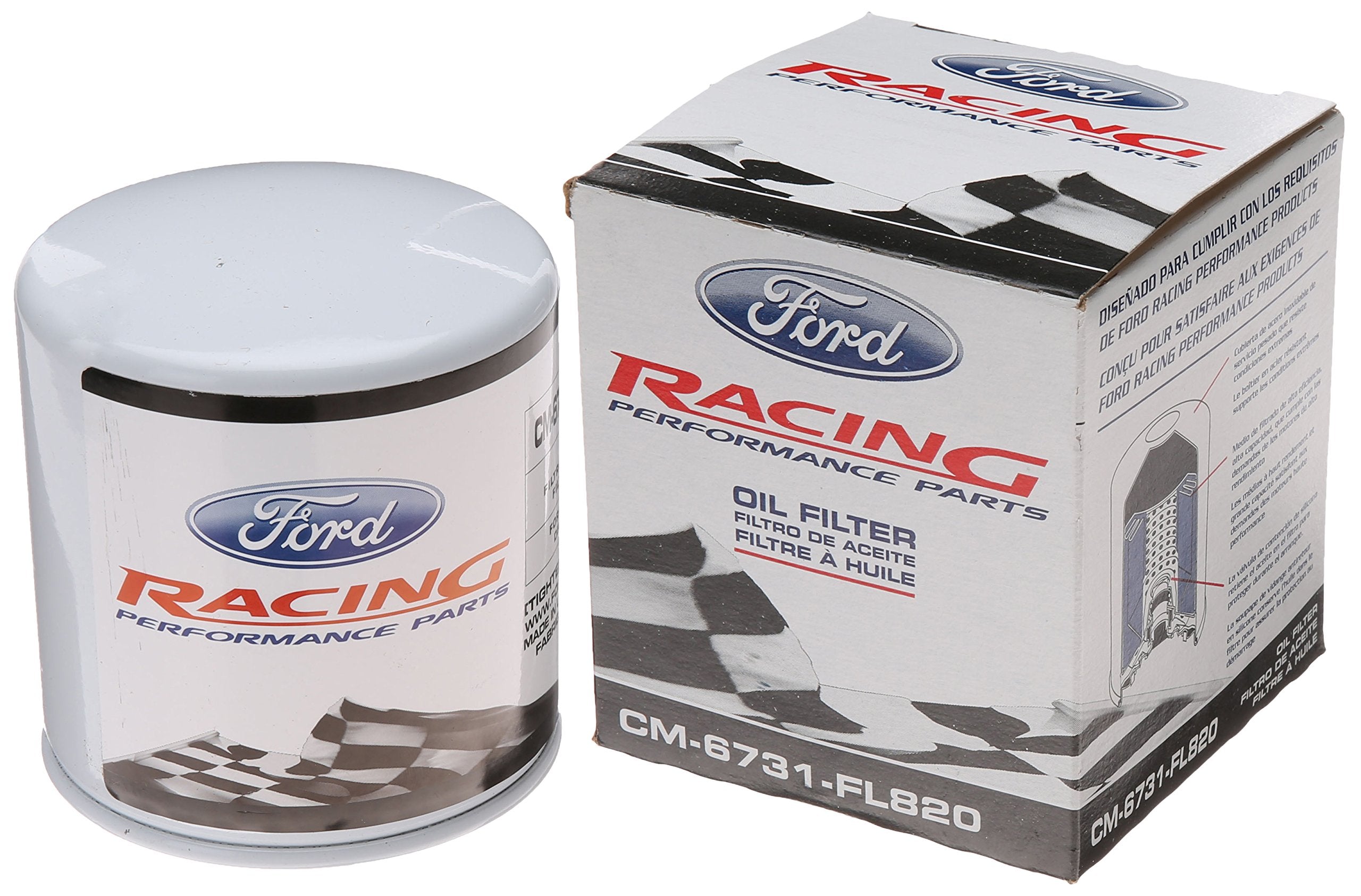 Ford Racing Cm6731Fl82 High Performance Oil Filter , White