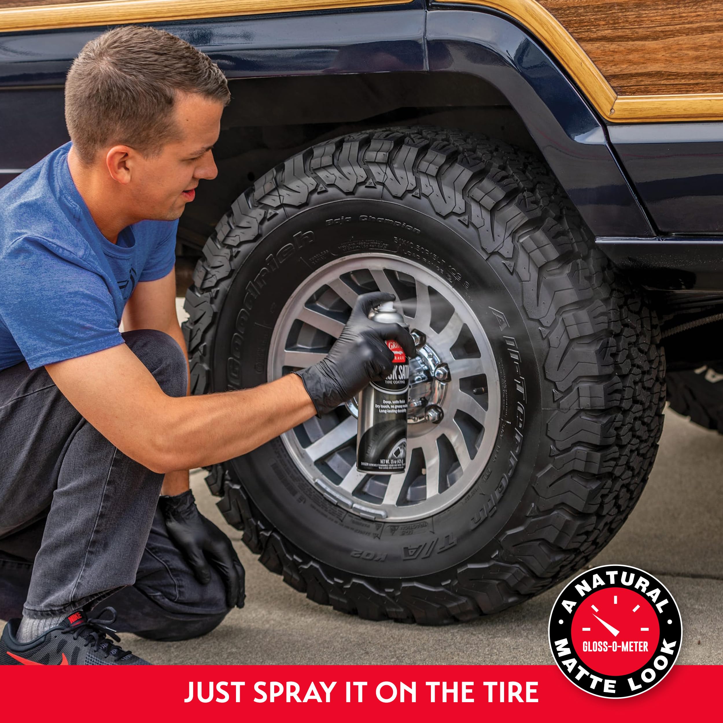 Griot'S Garage Black Satin Tire Coating, Provides A Low-Gloss, Satin Finish, Non-Greasy, Long-Lasting, Quick-Drying, Easy-To- Us