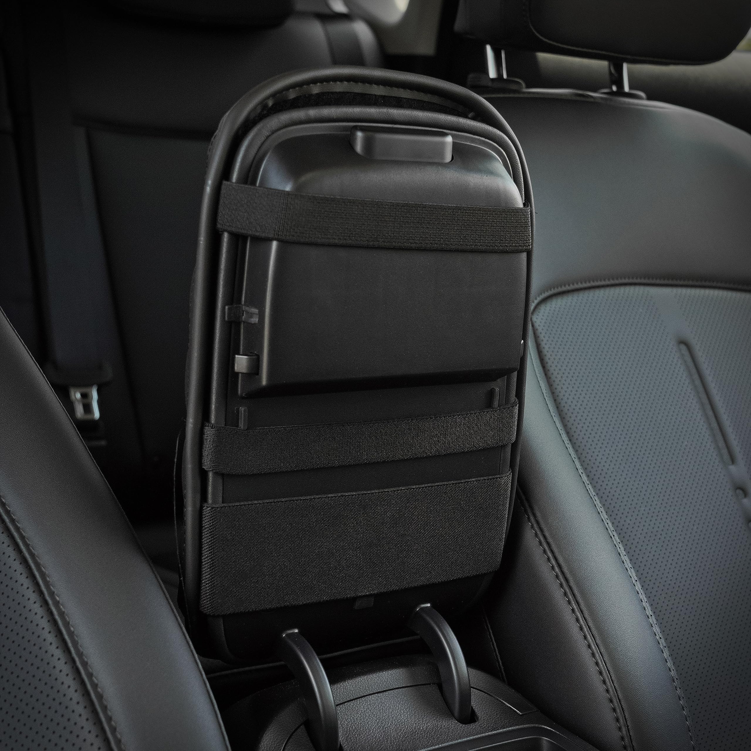 KMMOTORS Hyundai Kona(2023, 2024) Center Console Cover, Kona Accessories, Armrest Cushion, Quilting Black, Console Protector, Ve