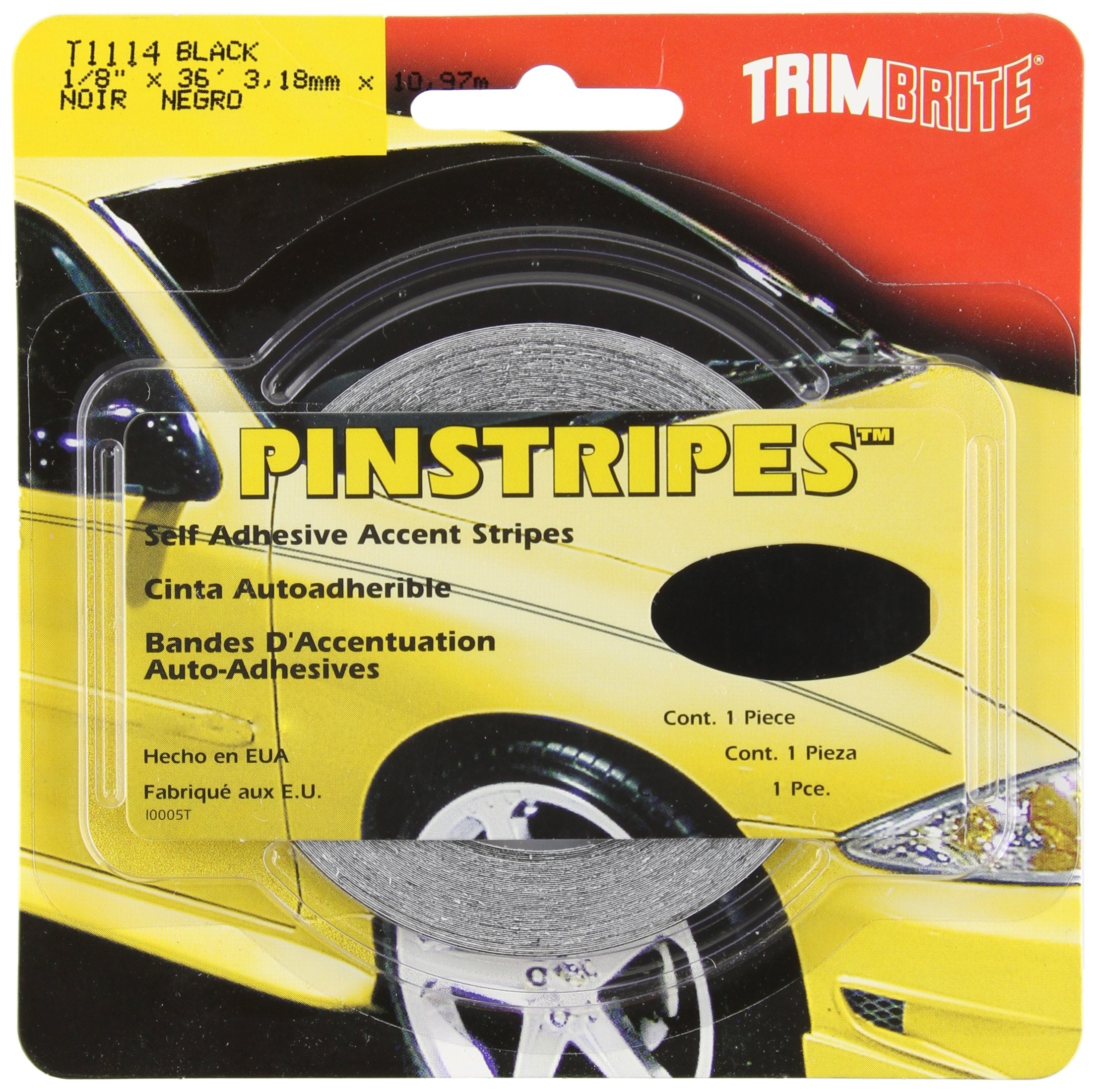 Trimbrite T1114 1/8 Pinstripe Tape Black
