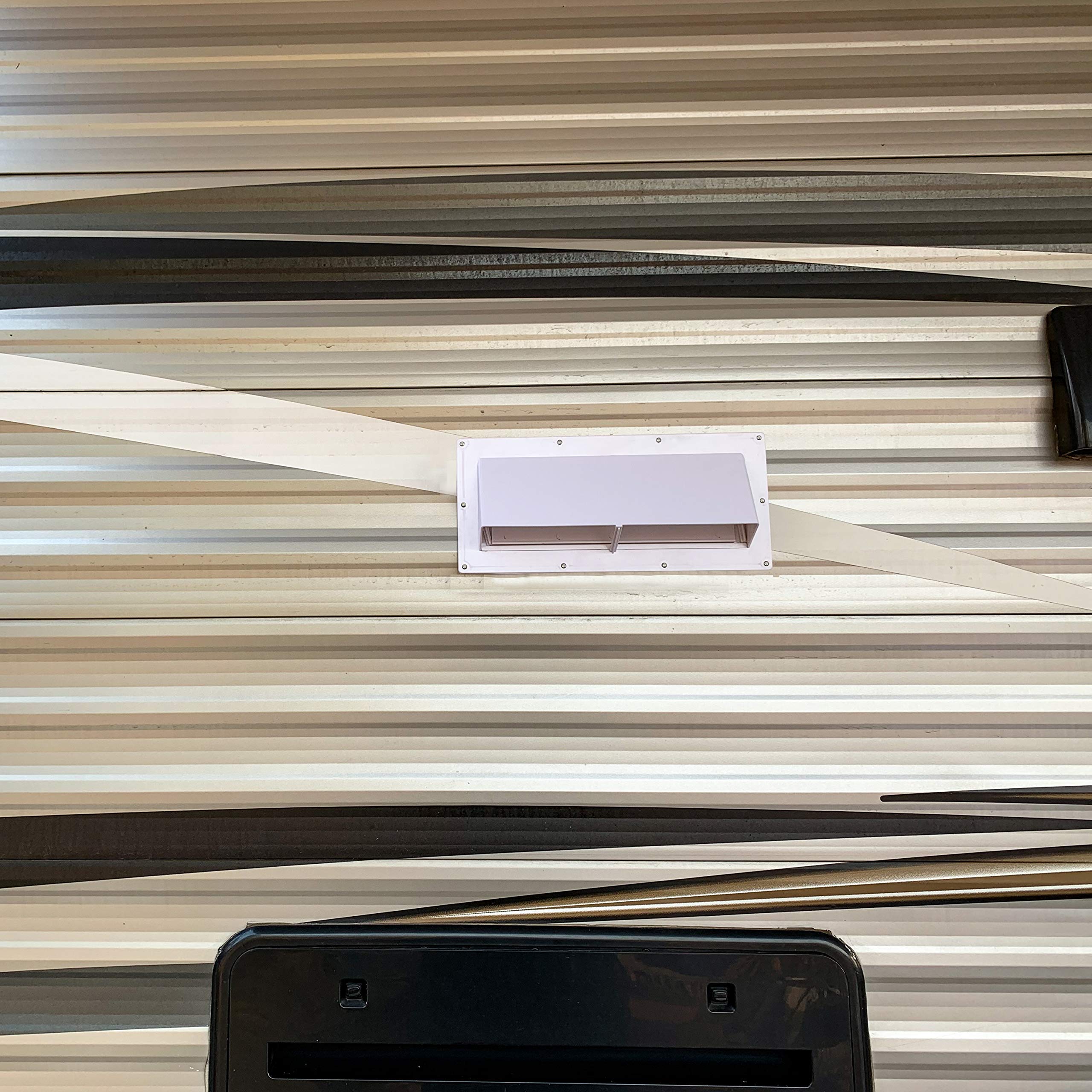 Rvguard Rv Range Hood Exhaust Vent Cover White For Motorhome Trailer (Include 10Pcs Screws)