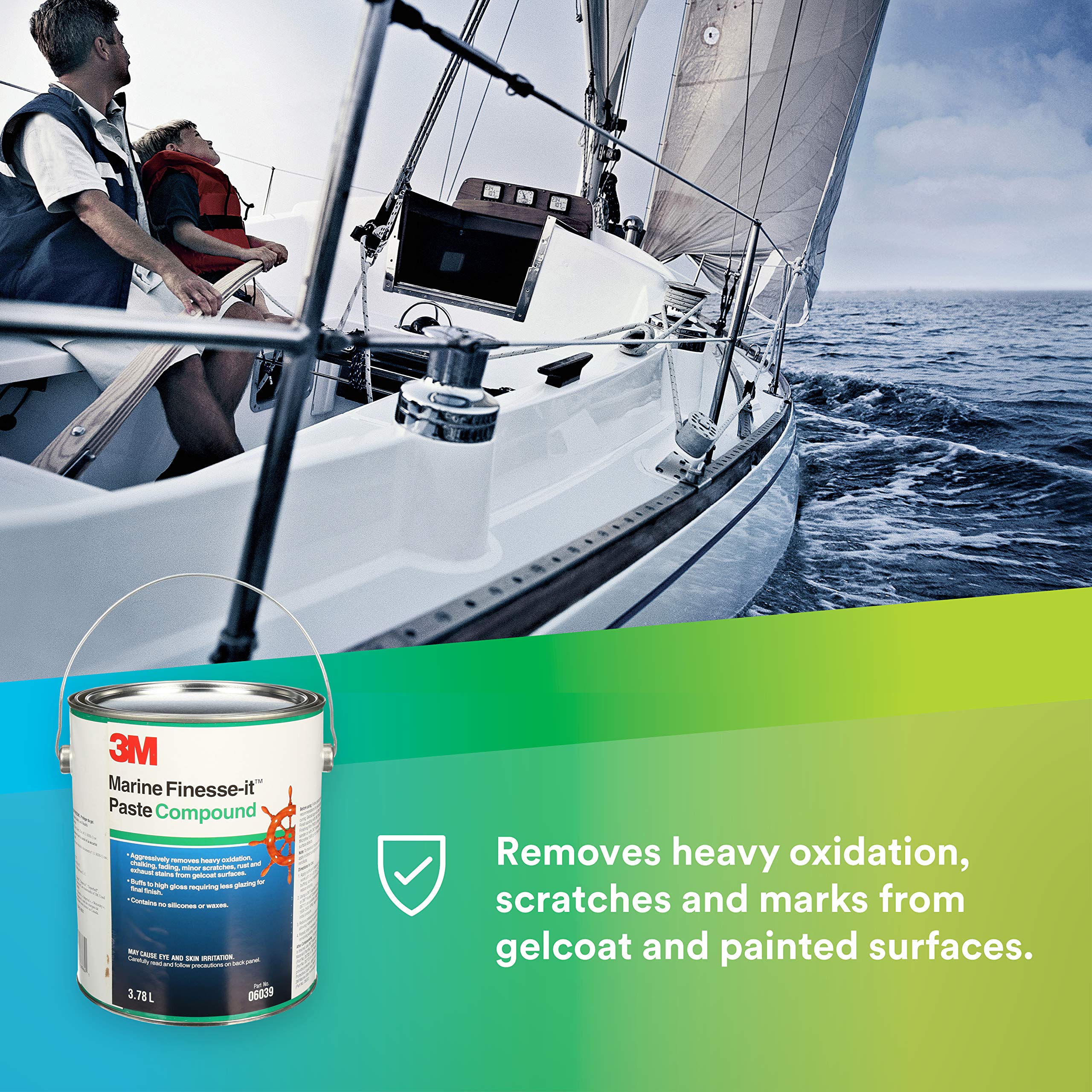 3M Finesse-It Marine Paste Compound, 06039, 1 Gal