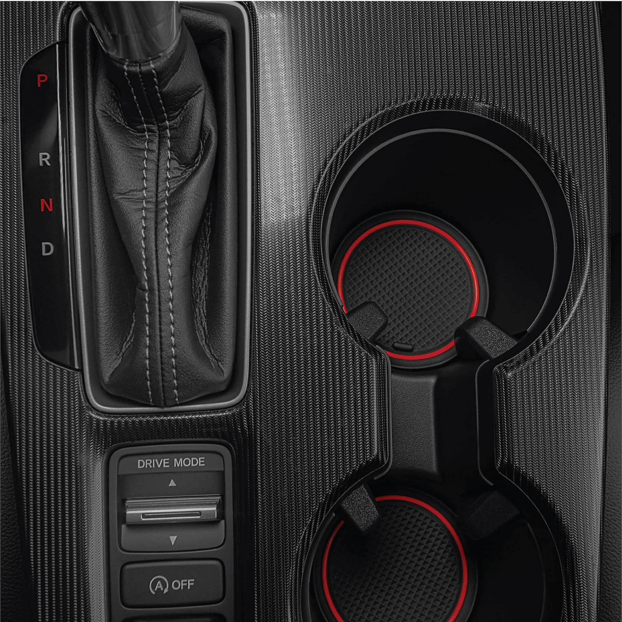 Cupholderhero Fits Honda Civic 2022-2024 Accessories - Premium Custom Non-Slip Anti-Dust Cup Holder Inserts, Center Console Line